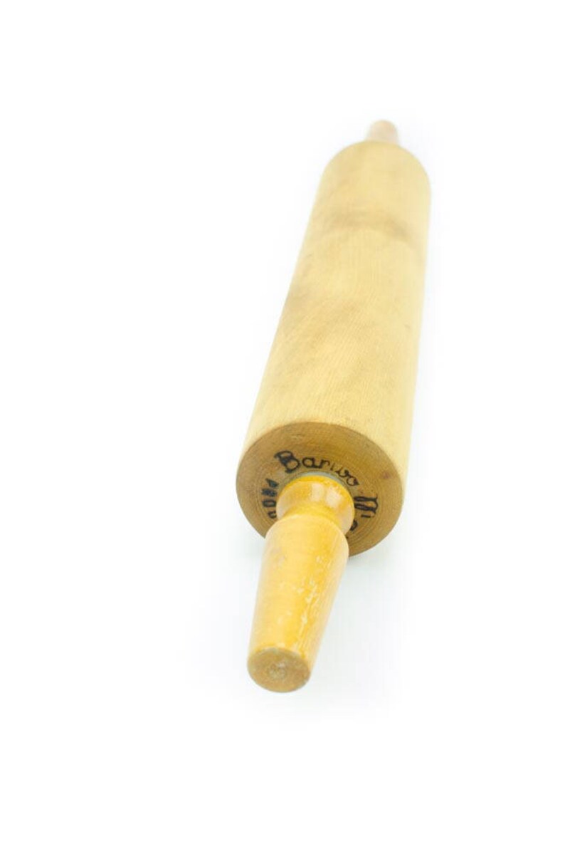Wood Rolling Pin Baribo-Maid Maple Rolling Pin made by a division of Baribocraft Baribocraft Rolling Pin Quebec Canada