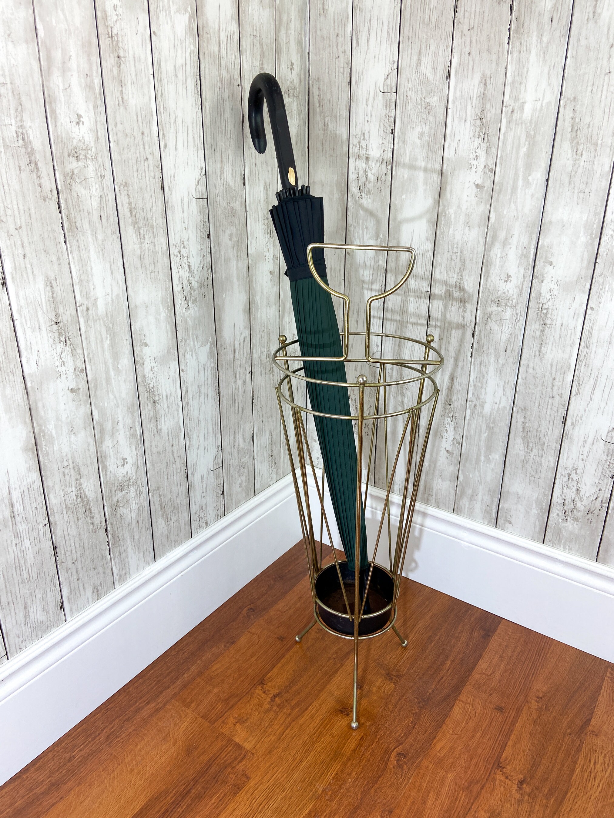 Vintage Umbrella Stand Mid Century Umbrella Stand Brass Umbrella Stand
