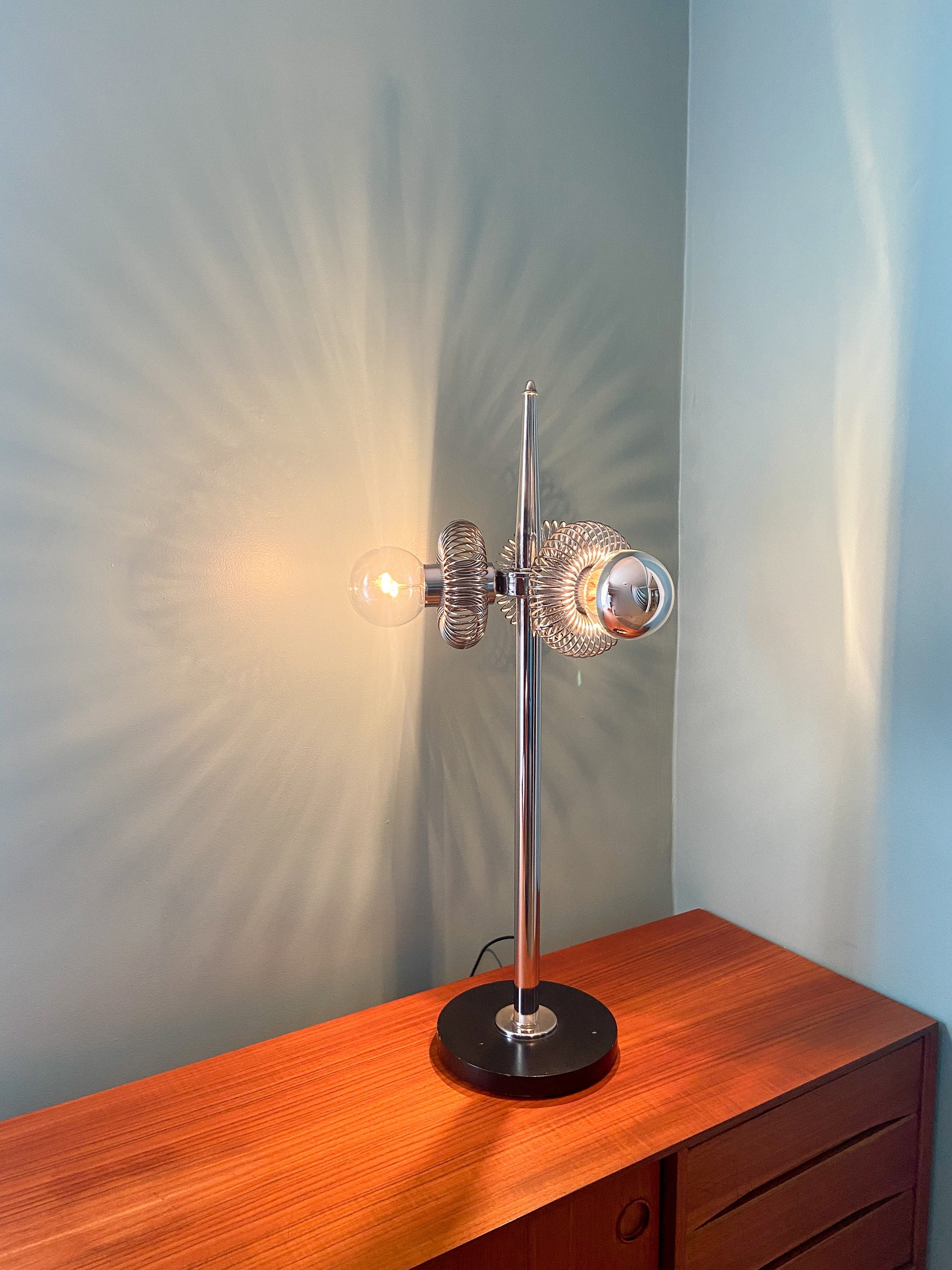 Mid Century Sputnik Table Lamp Chrome Sputnik Table Lamp Vintage Chrome