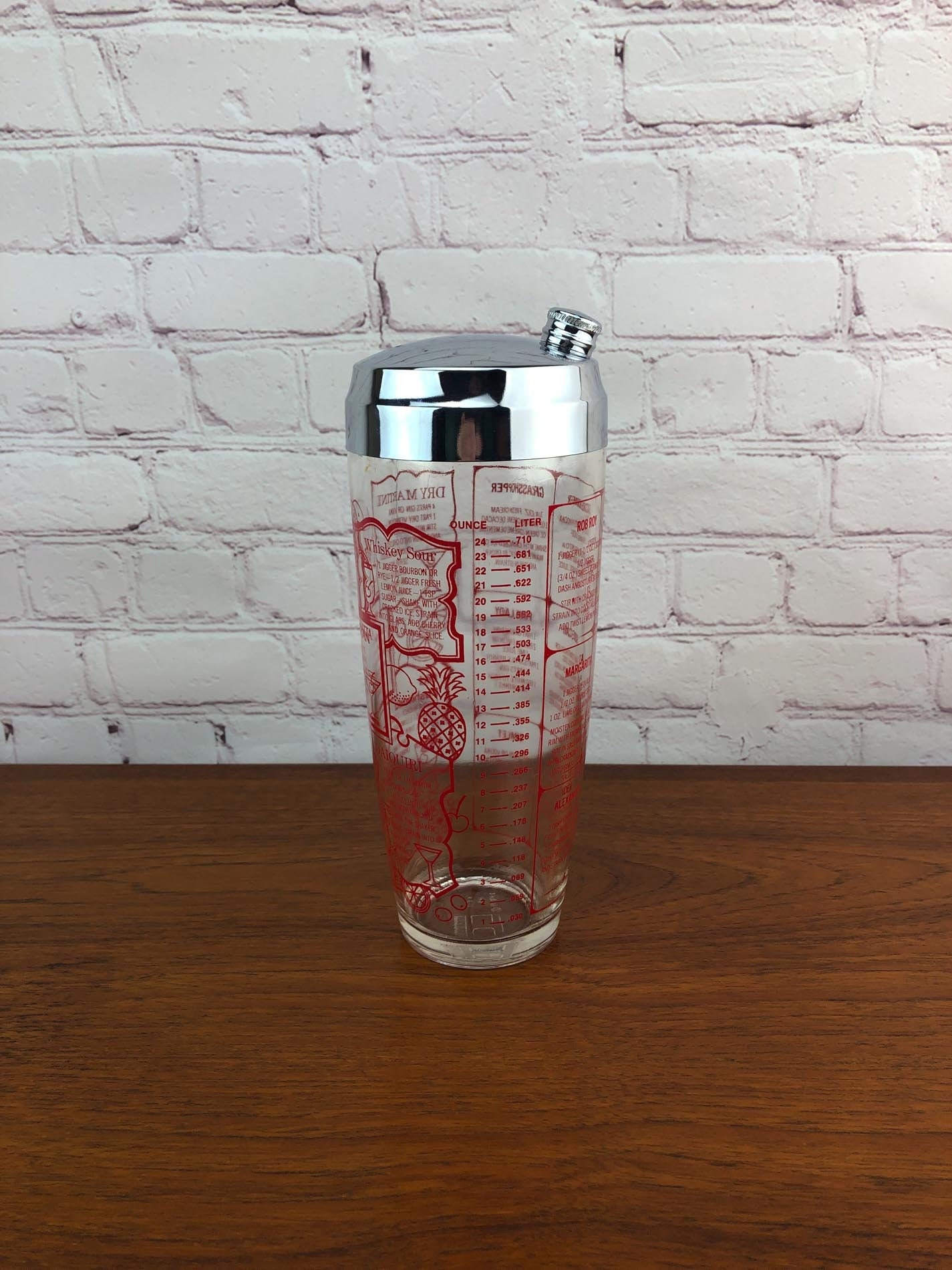 Irvinware Cocktail Shaker, Mid Century Cocktail Shaker, Recipe Cocktail