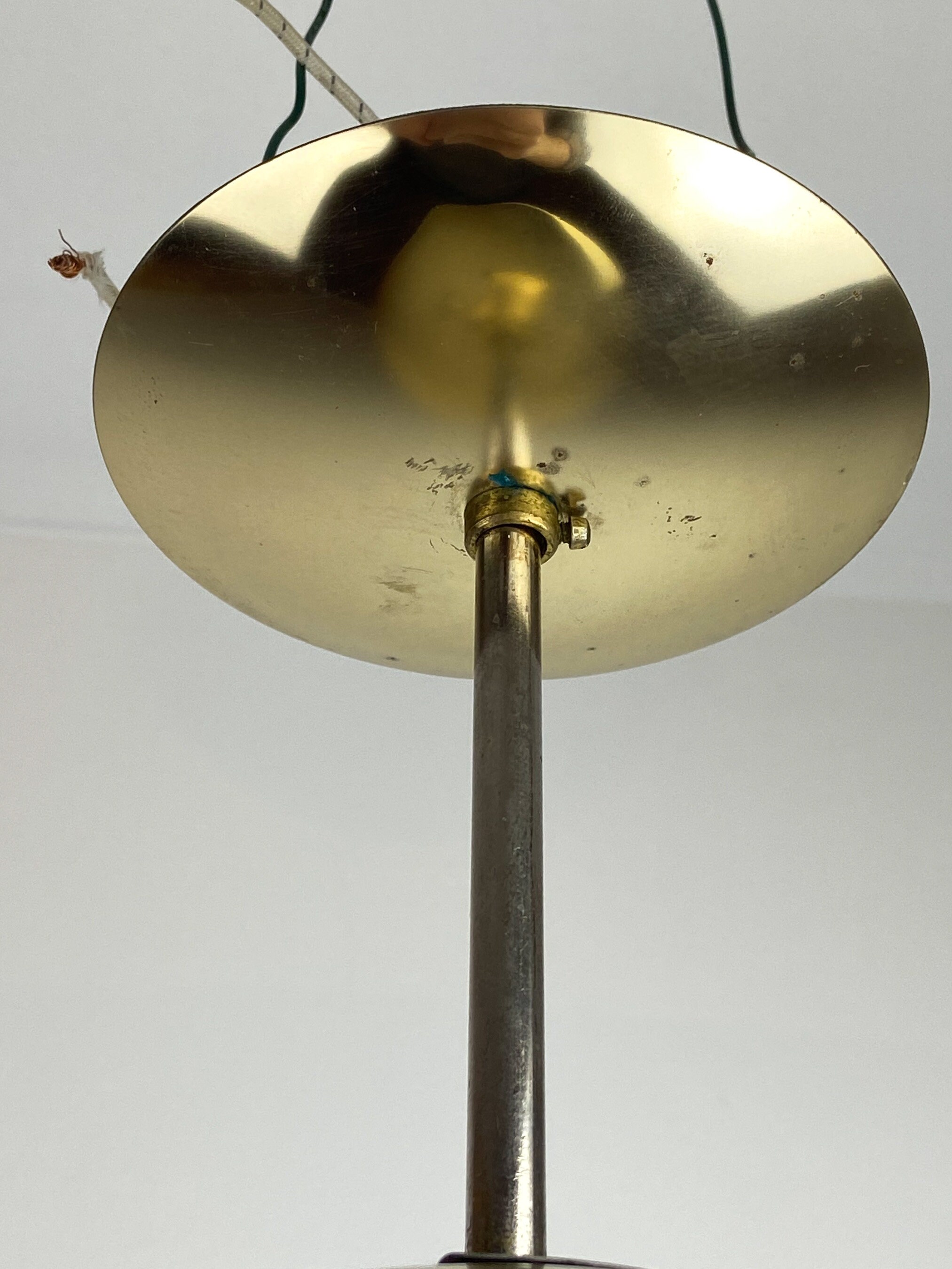 Mid Century Light Fixture. MCM Post Modern Ceiling Pendant Globe Light