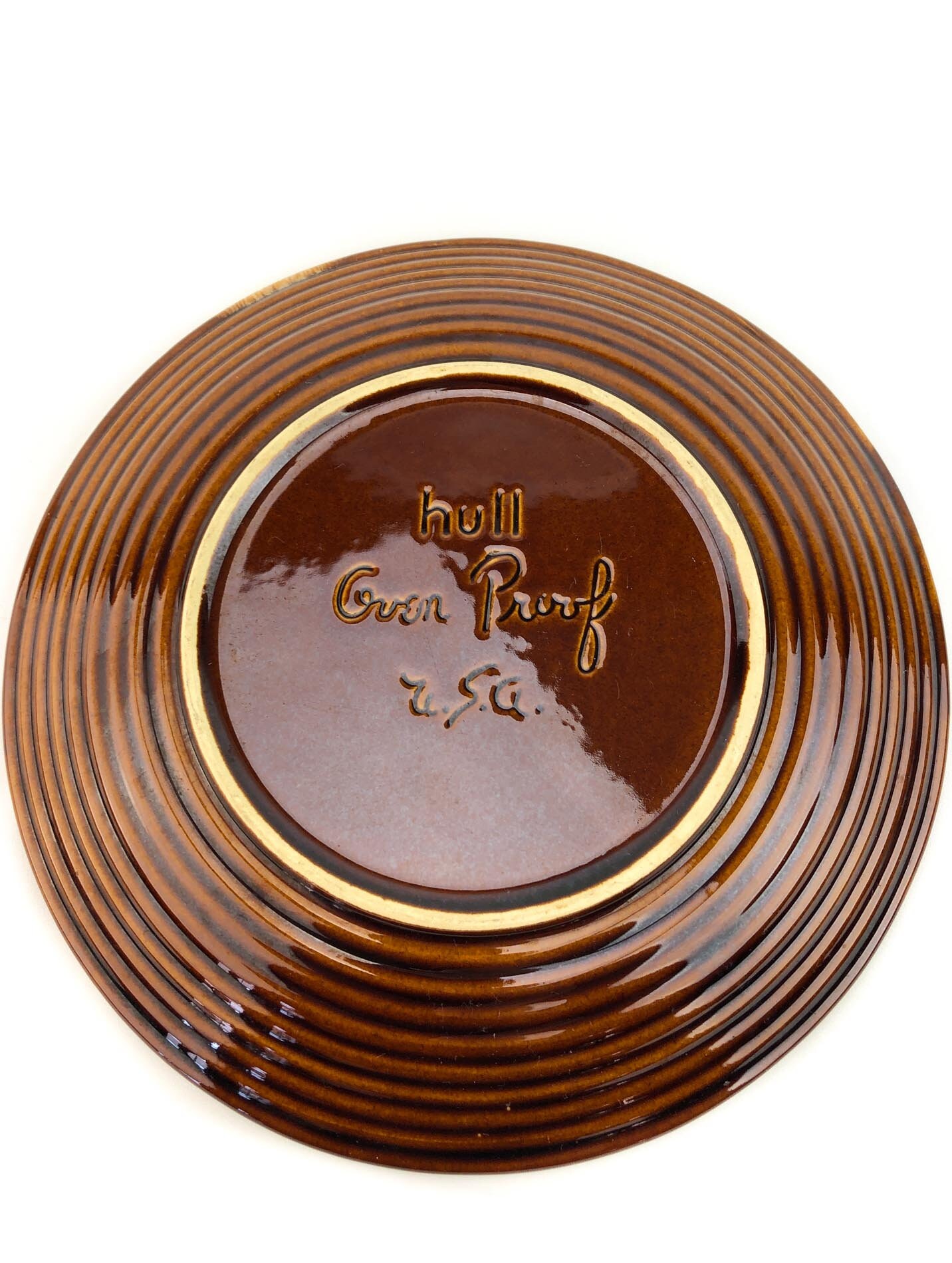 Hull Pottery Brown Plates(Price for Pair), Hull Pottery USA, Oven Proof
