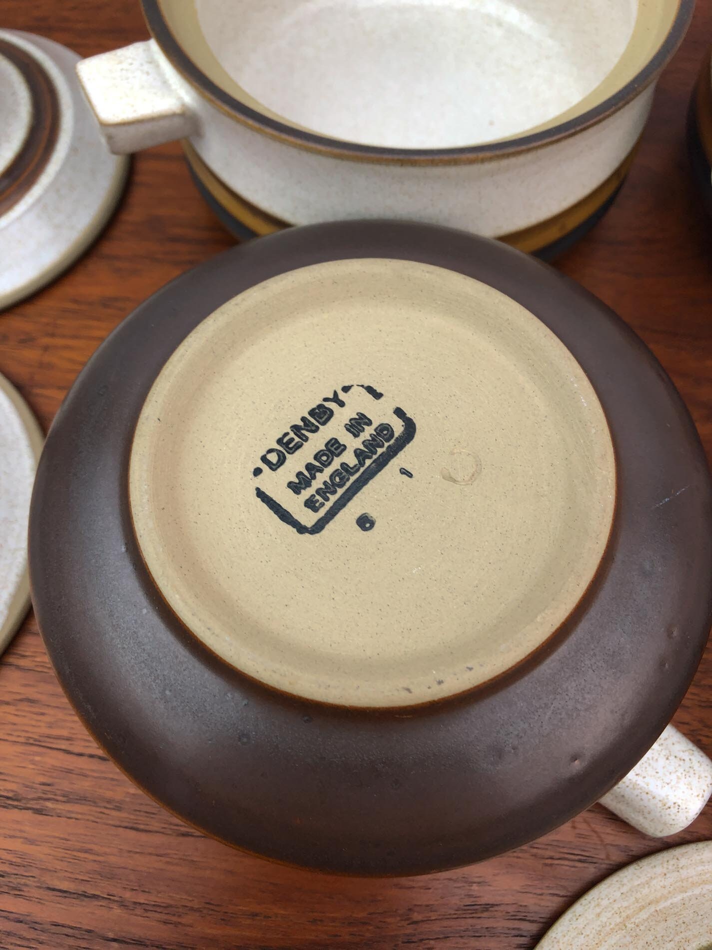 Lidded Soup Bowls(Set of 4), Denby Soup Bowls, Potters Wheel by Denby