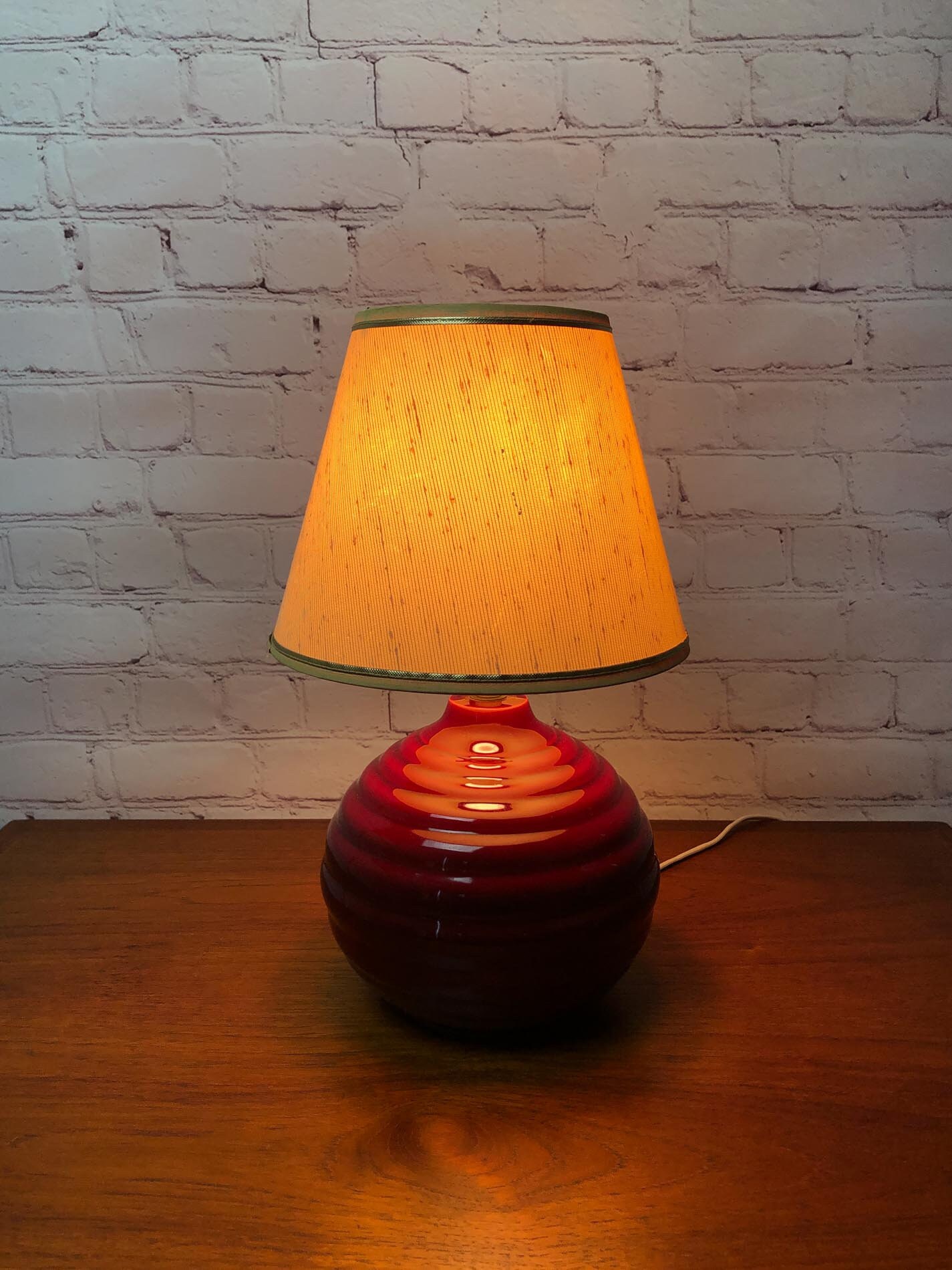 Mid Century Ceramic Lamp, MCM Table Lamp, Vintage Ceramic Lamp