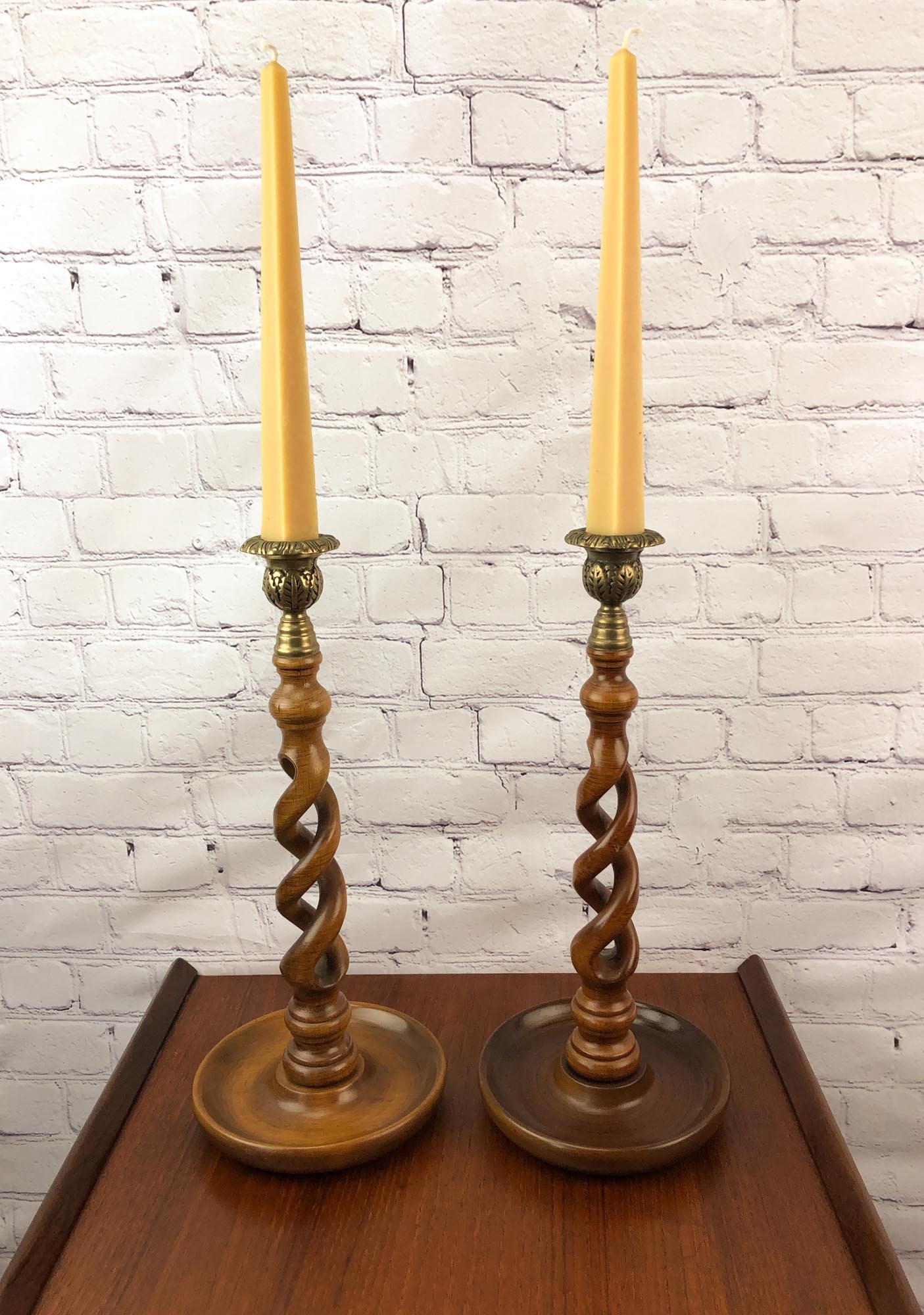 Barley Twist Candlesticks, Barley Twist Candle Holders, Barley Twist