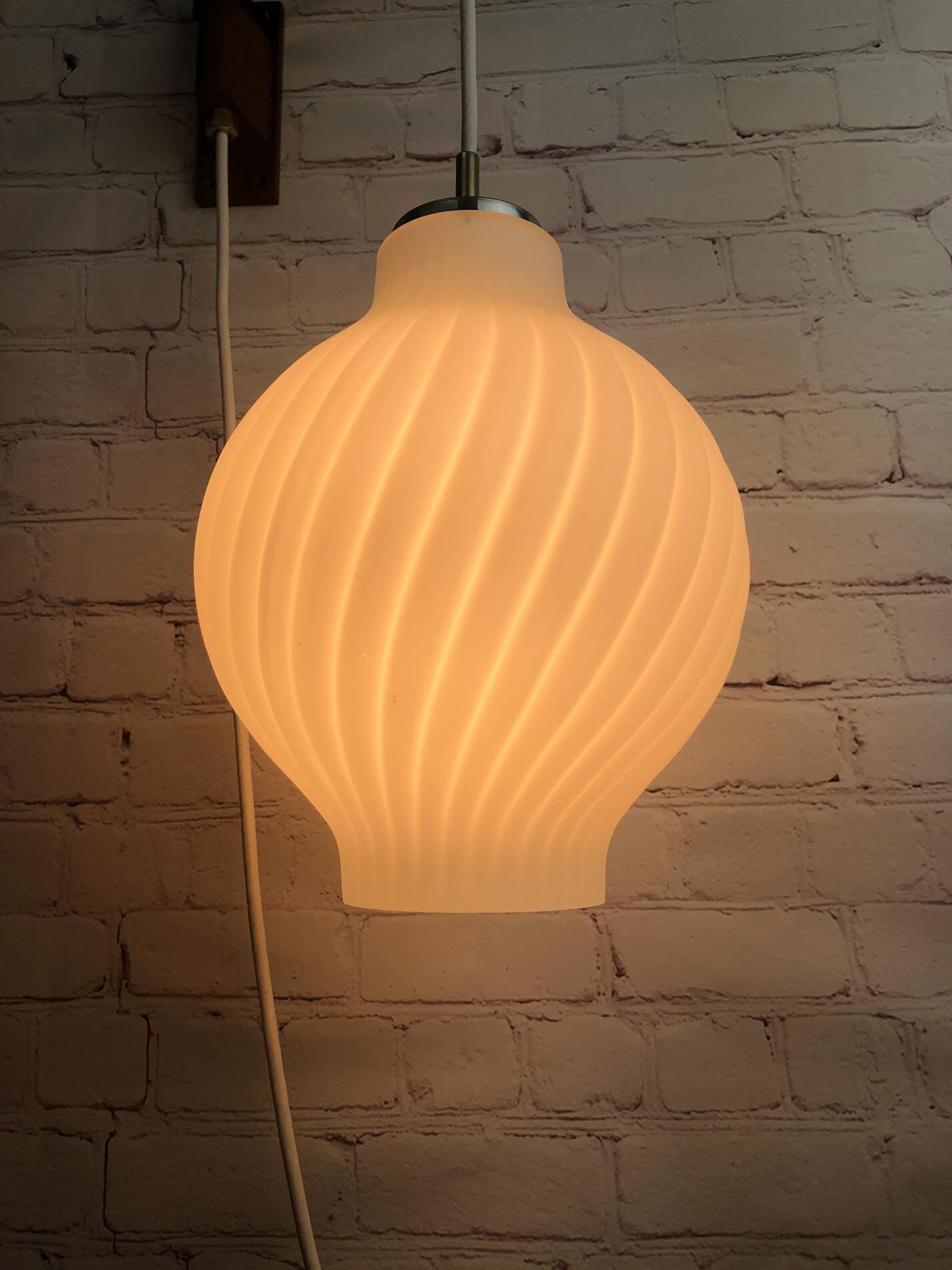 Teak Wall Sconce, Wall Mounted Teak and Glass Lamp, Rotating Arm Lamp