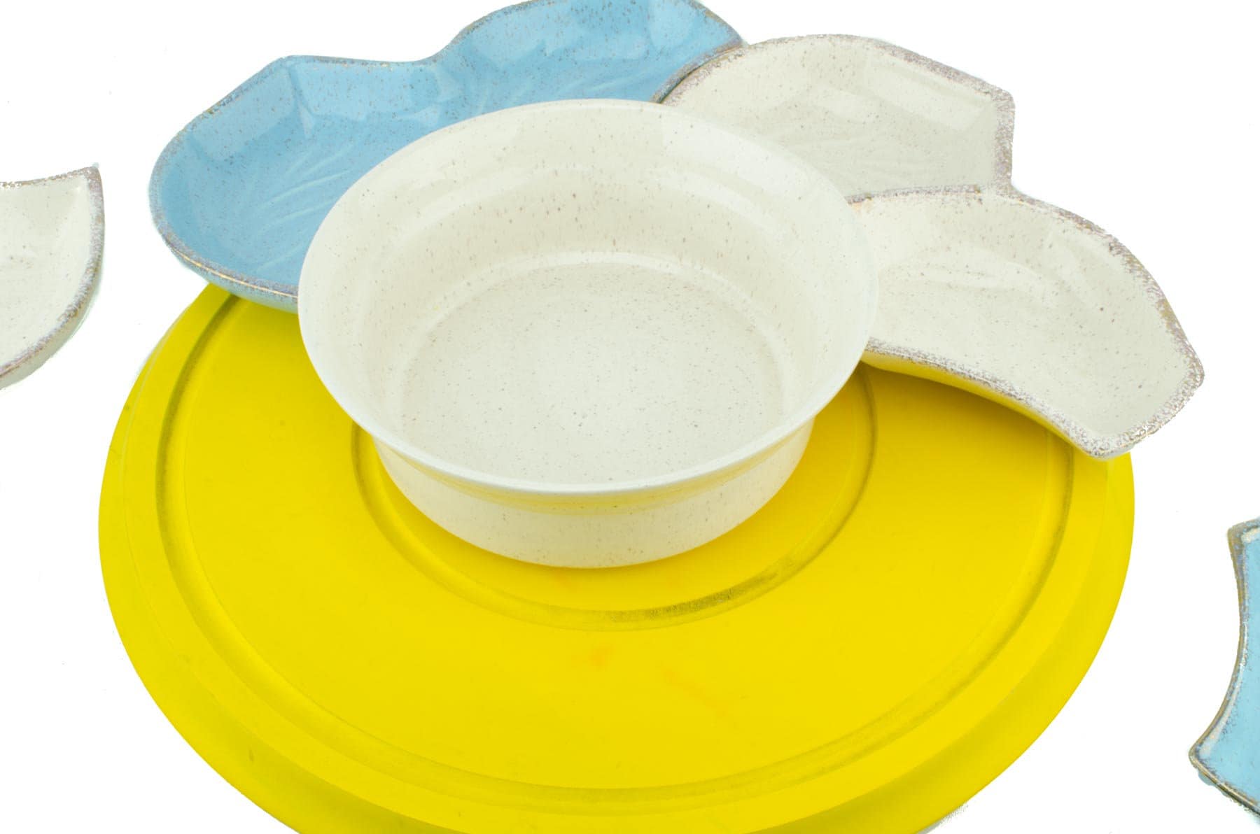 Lazy Susan, Vintage Lazy Susan, Vintage Ceramic Snack Set, Baribocraft