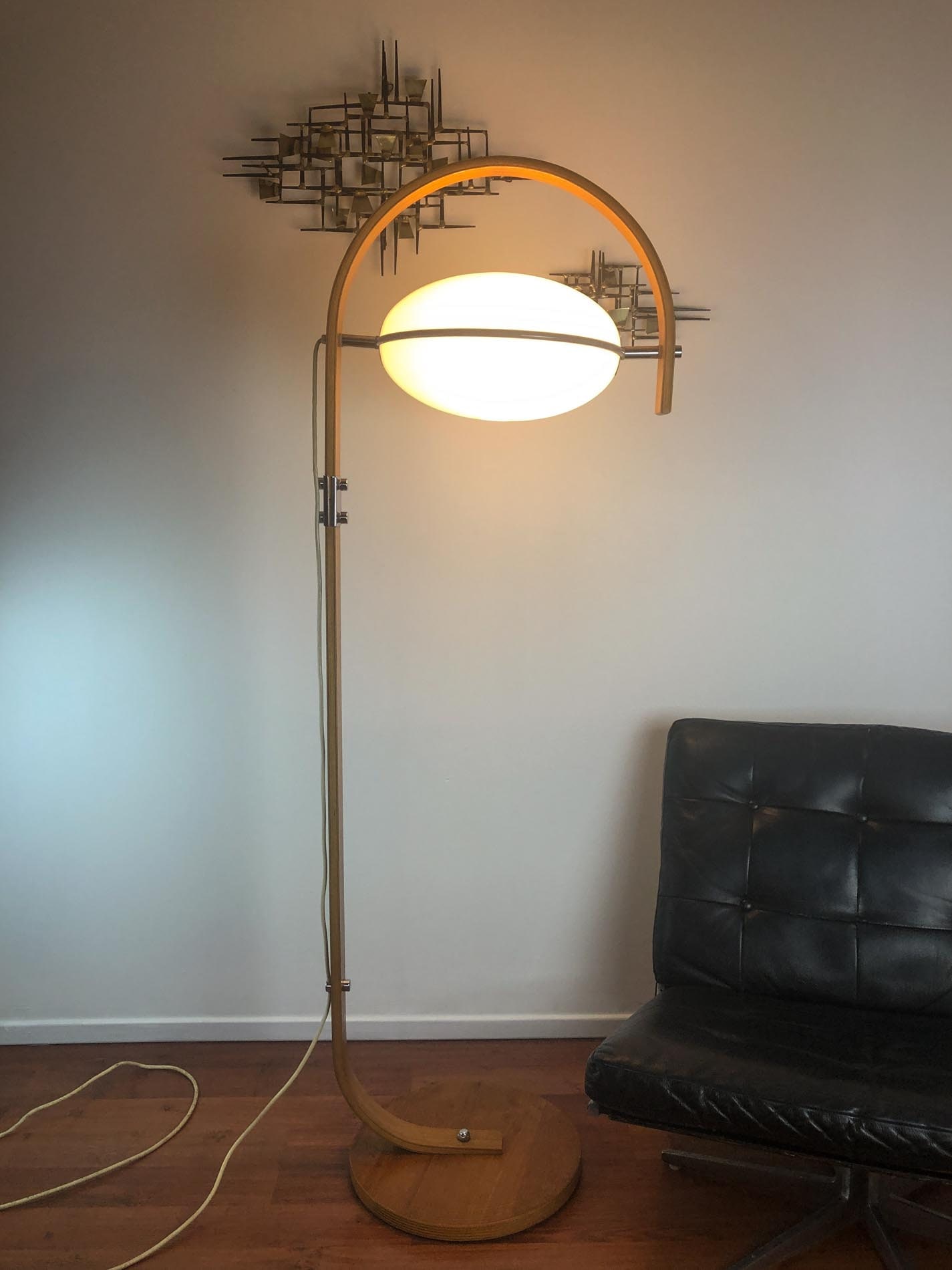 Mid Century Modern Floor Lamp, Atomic Floor Lamp, Space Age Floor Lamp
