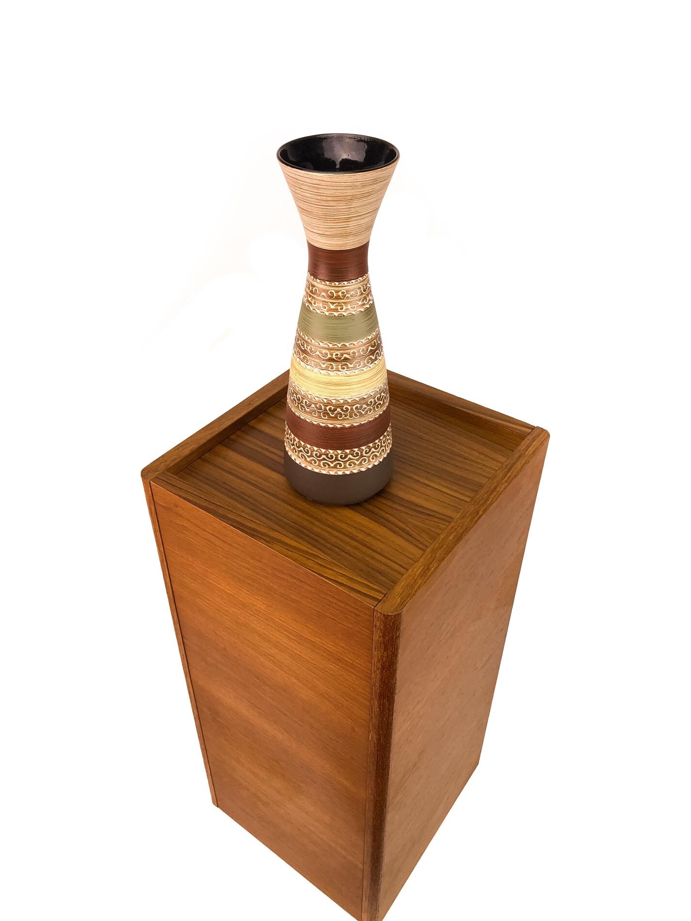 Teak Pedestal, Teak Plant Stand, Teak Art Stand, Teak Vase Stand, Mid