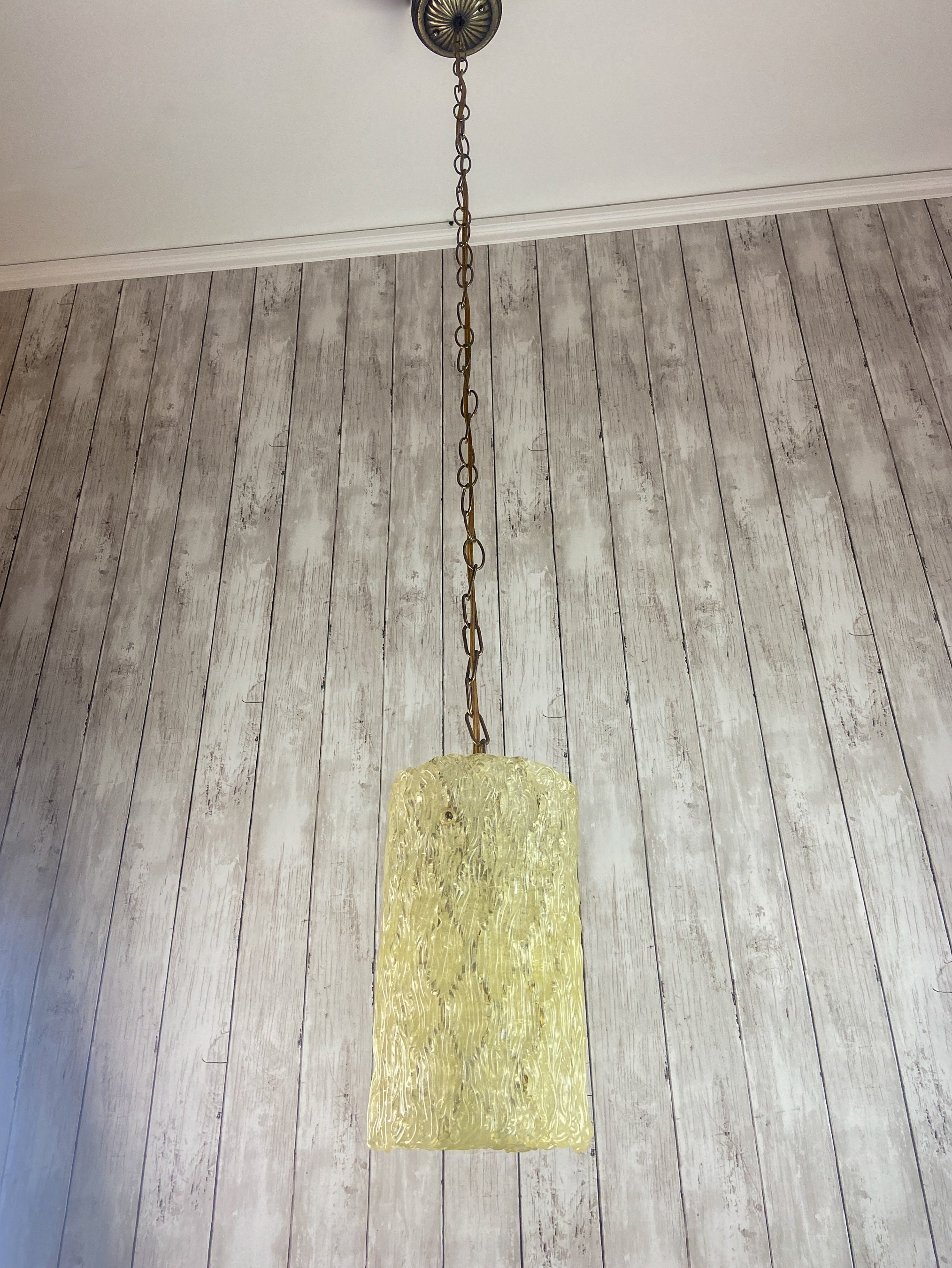 Lucite Light Fixture Lucite Pendant Light Mid Century Pendant