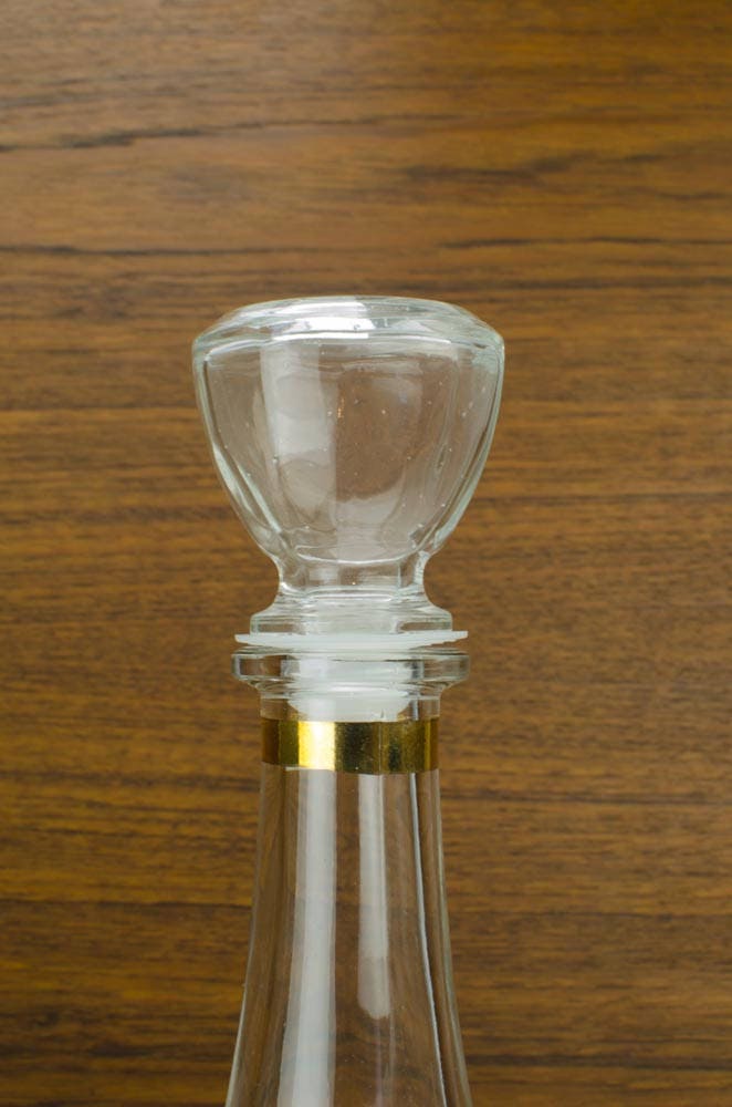 Vintage Decanter and Rock Glasses by Decor Cristallerie Italy, Decanter Set