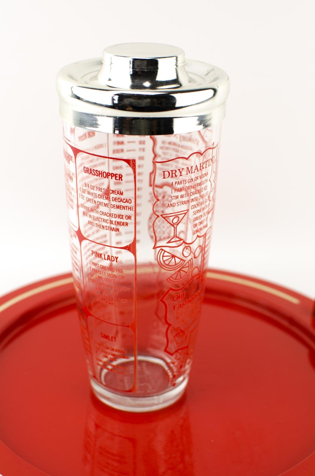 Irvinware Recipe Cocktail Shaker, Vintage Cocktail Shaker, Mid Century