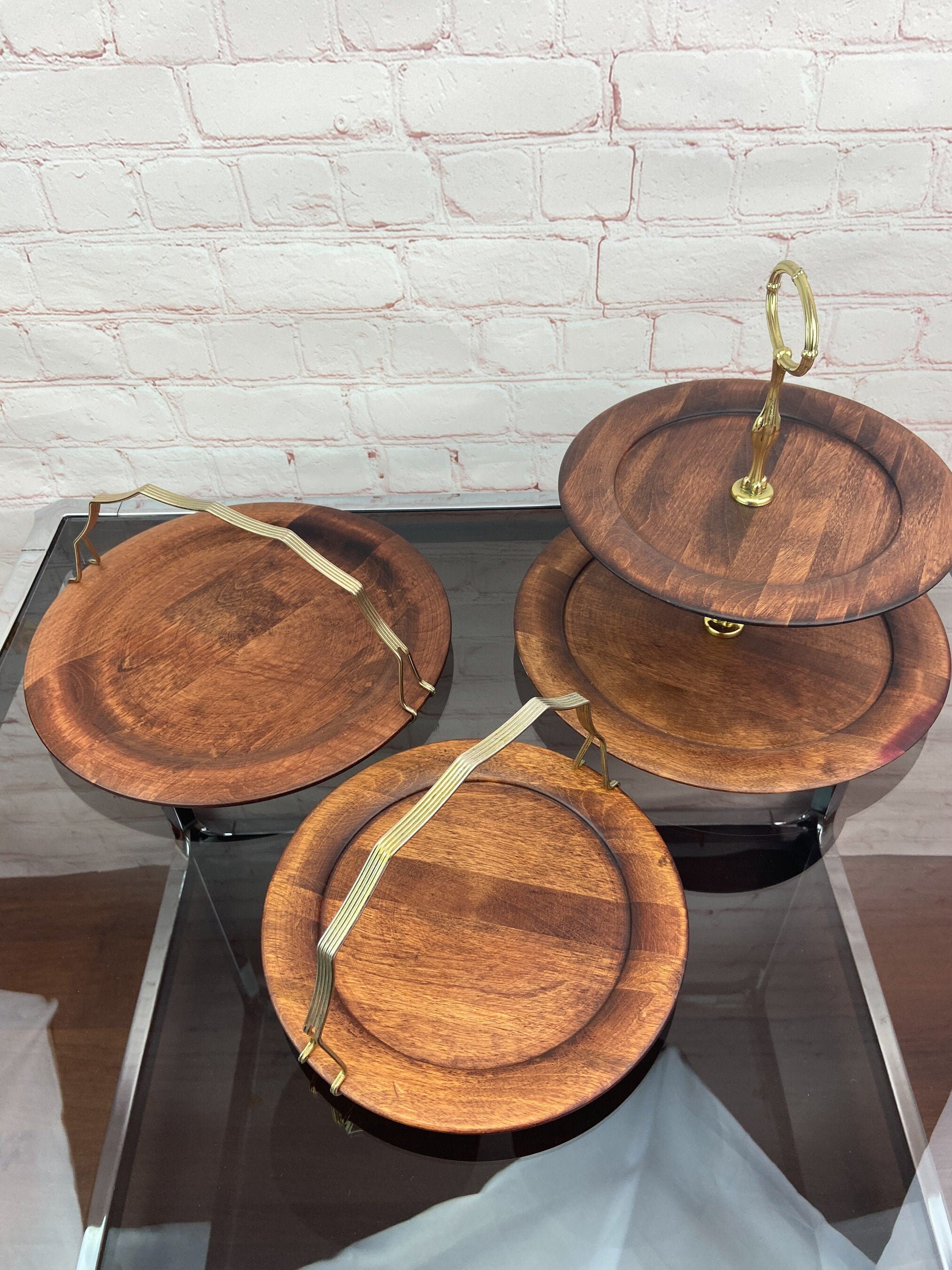 Rustic Serving Set Canadian Maple Serving Set Baribocraft Trays with