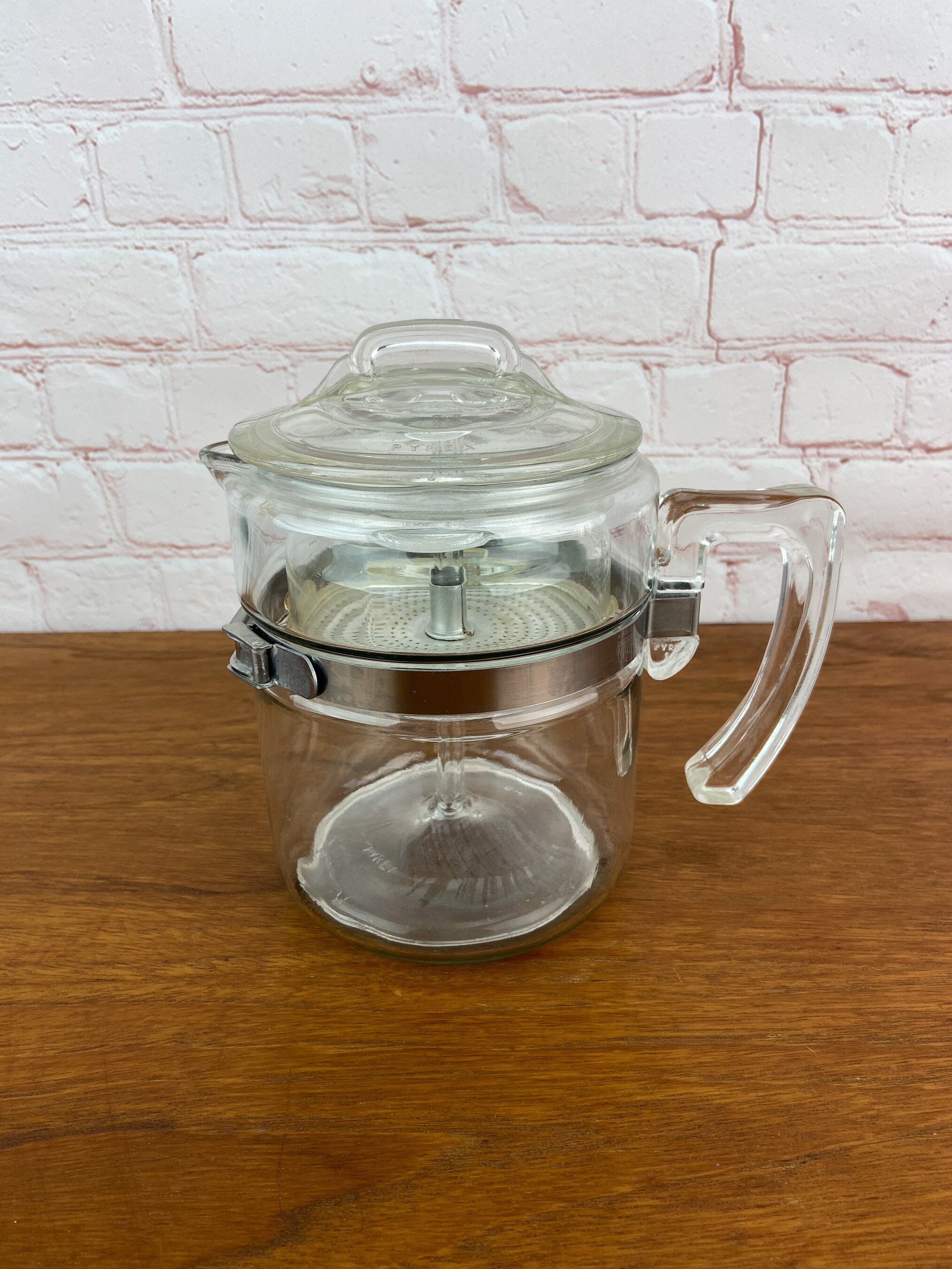 Pyrex Percolator 7824B, 4 Cup Percolator, Made in USA, 1950's