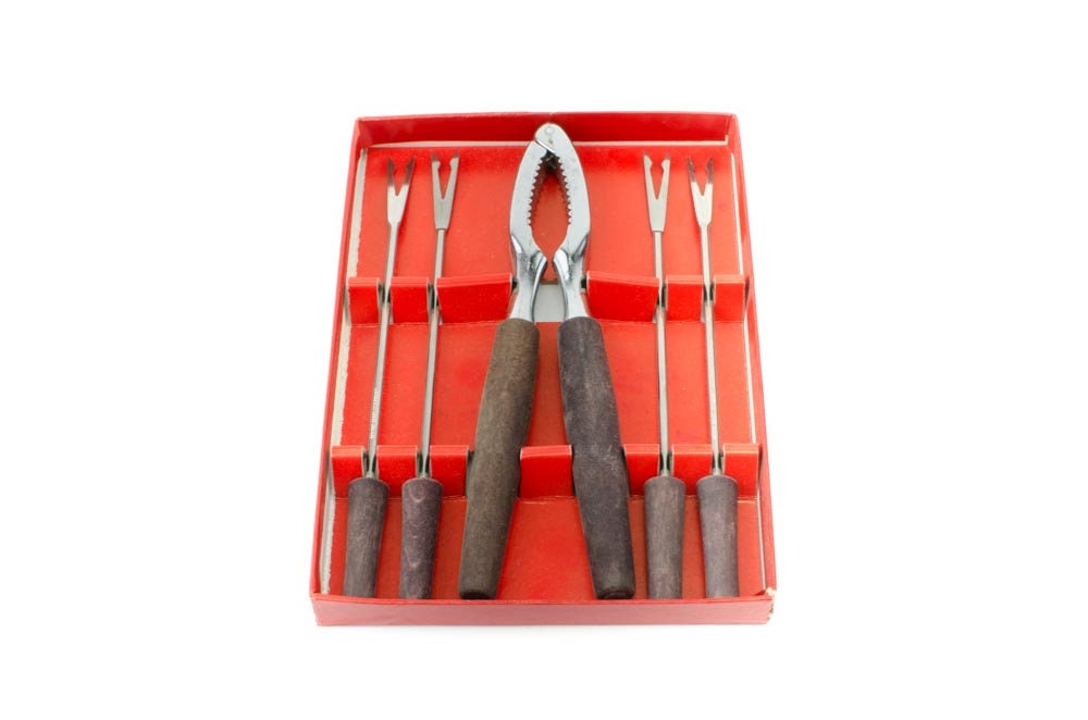 Vintage Stainless Steel Lobster Tools, Vintage Crab Tools, Mid Century