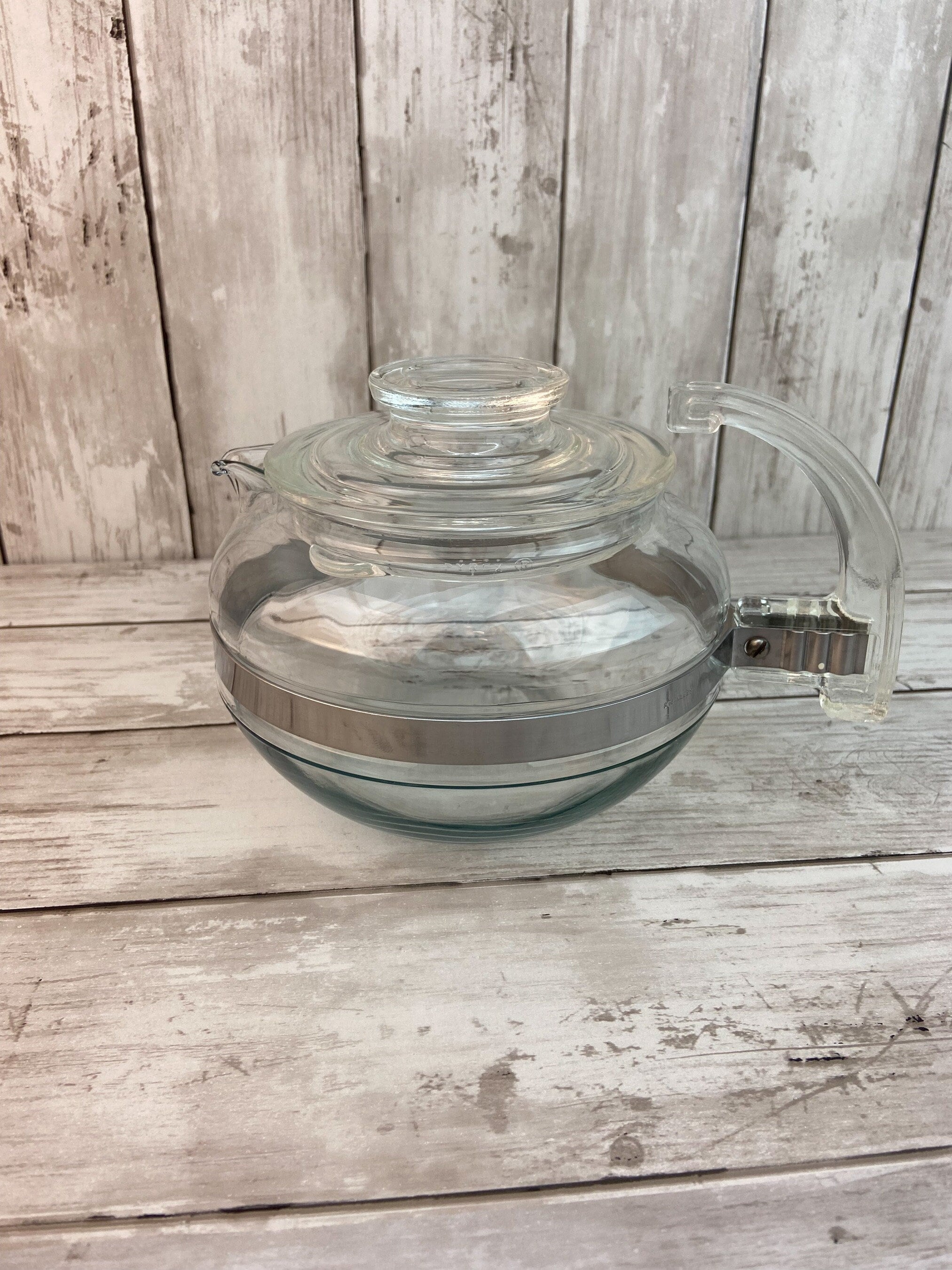 Pyrex Teapot, Vintage Pyrex Teapot, Pyrex 6 Cup Teapot 8126B
