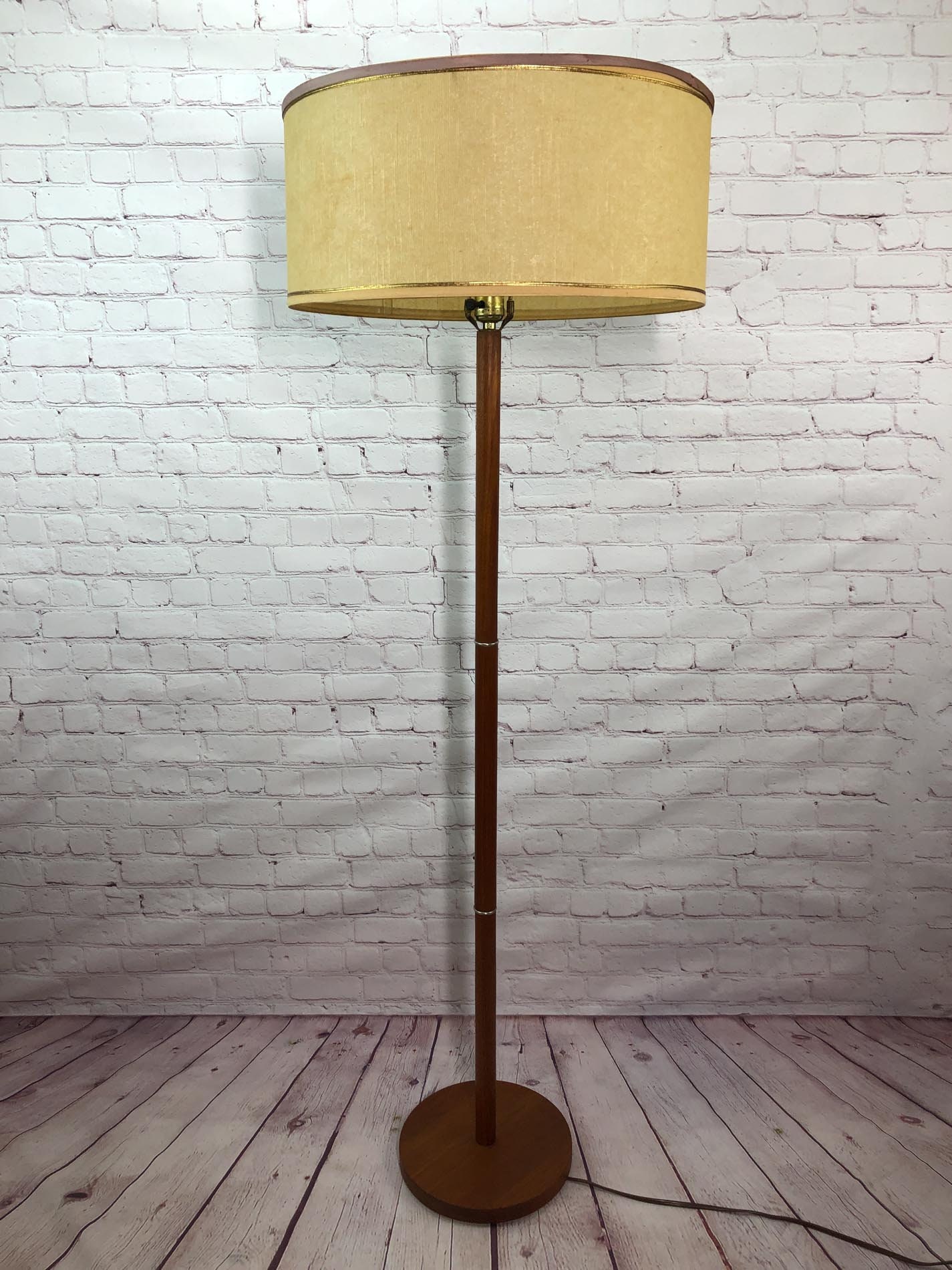 Teak Floor Lamp, Mid Century Teak Floor Lamp, Danish Floor Lamp