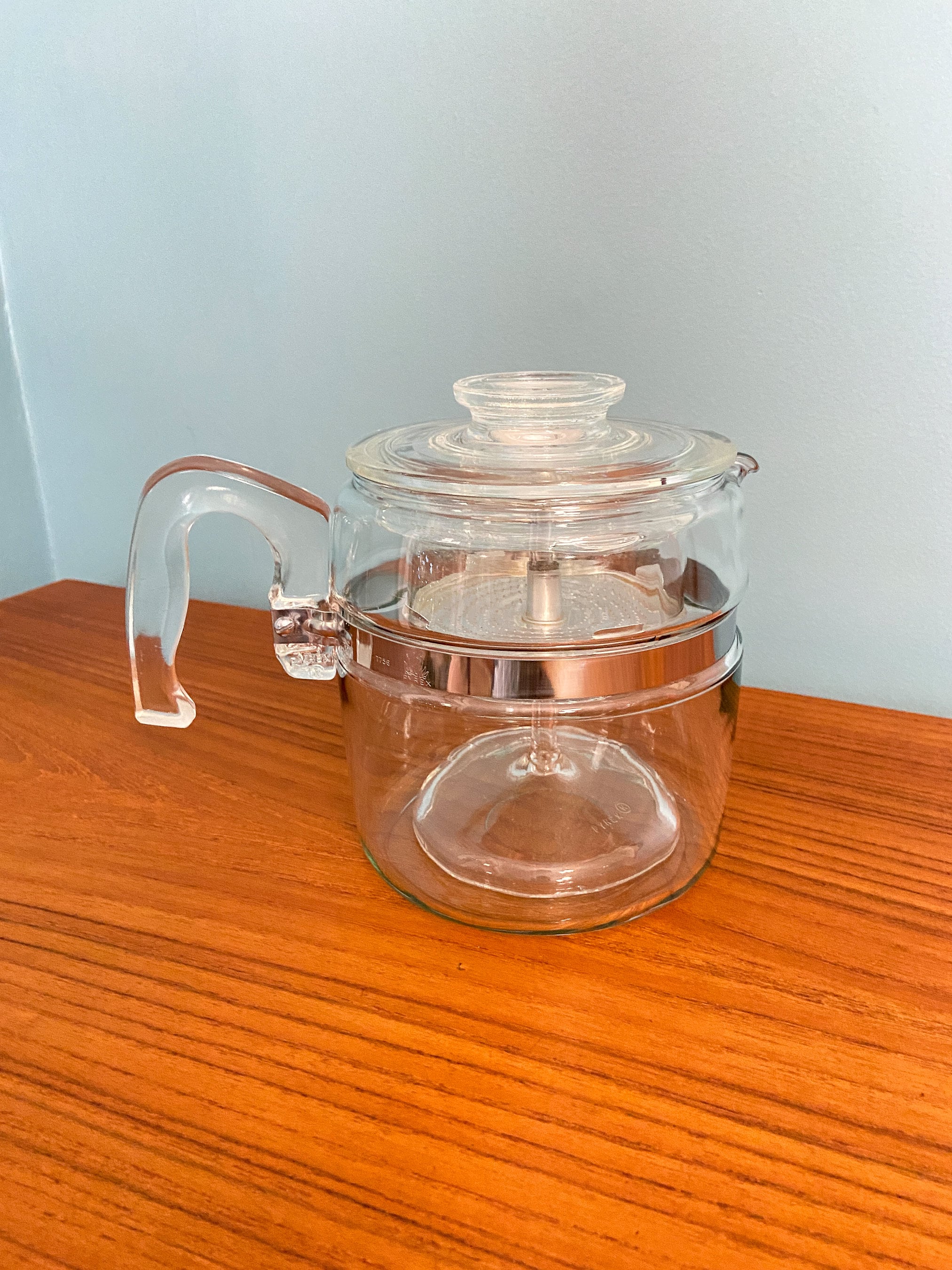 Pyrex 6 Cup Percolator Clear Glass Percolator 7756B Pyrex Flameware