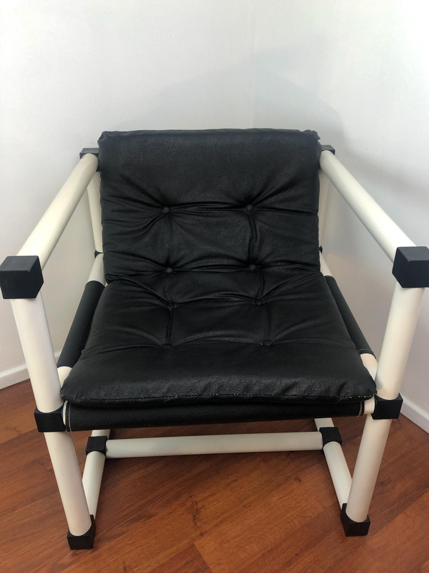 RESERVEDVintage Tube Chair Mid Century Modern Vinyl Chair Indoor