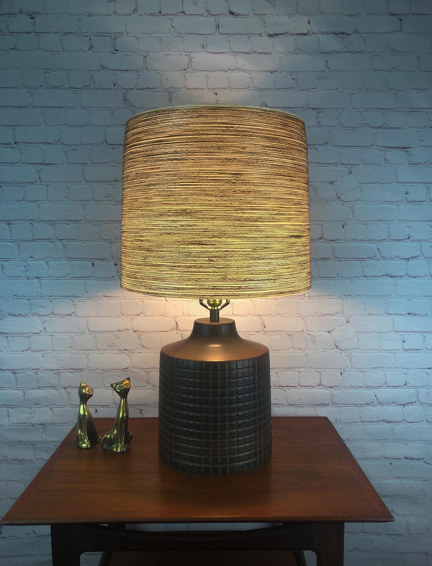 Lotte Lamp, Lotte and Gunnar Bostlund Ceramic Lamp, Danish Ceramic Lamp