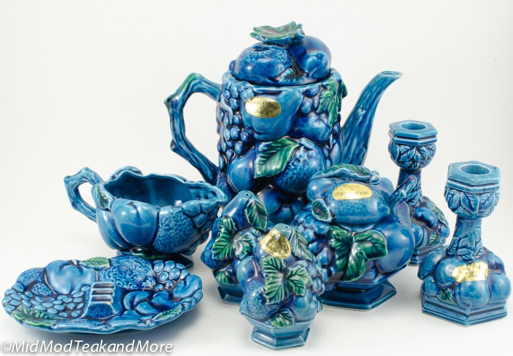 Inarco Mood Indigo Blue Ceramic Set Made in Japan