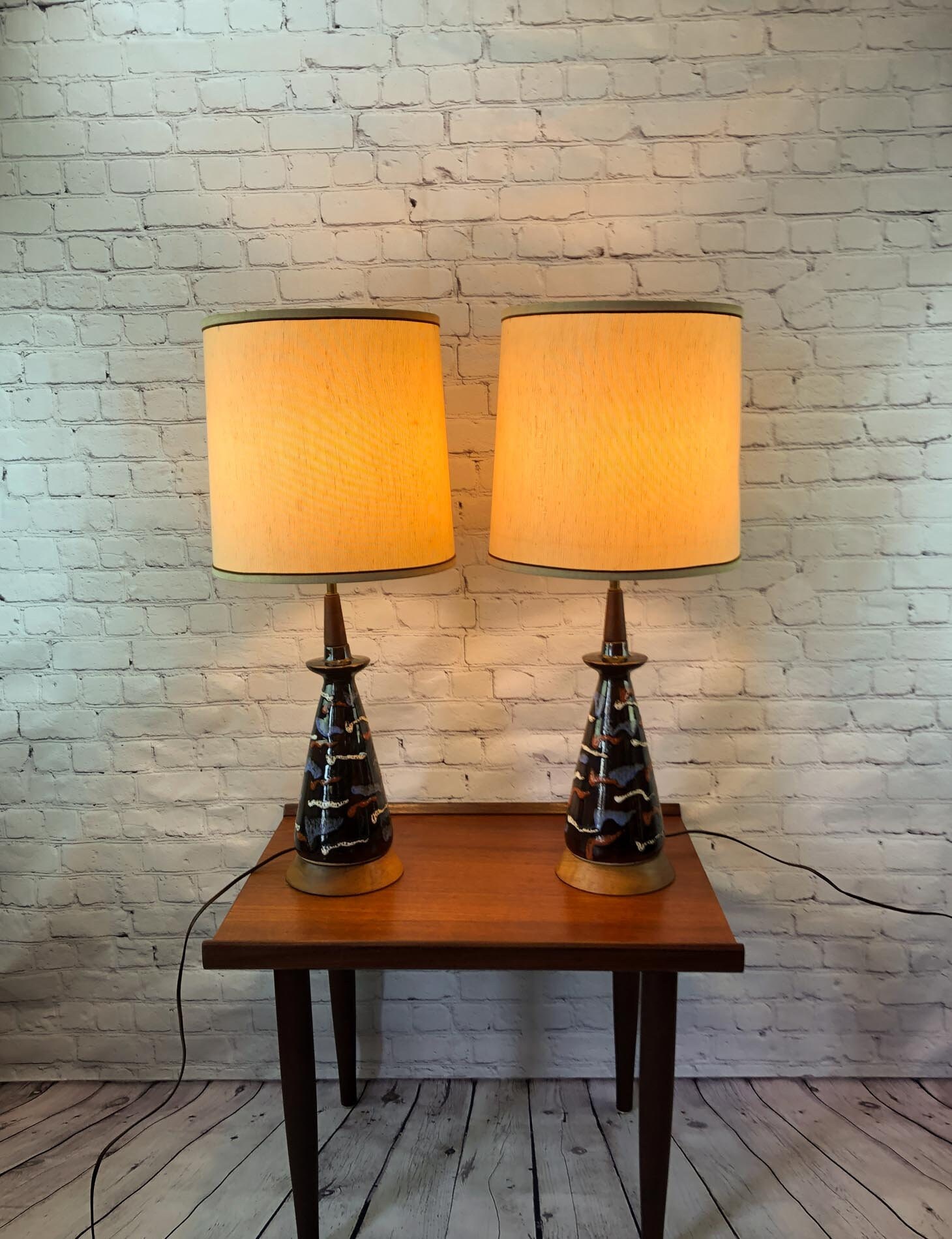 ON HOLDFat Lava Table Lamps(Price for Pair), Maurice Chalvignac Art
