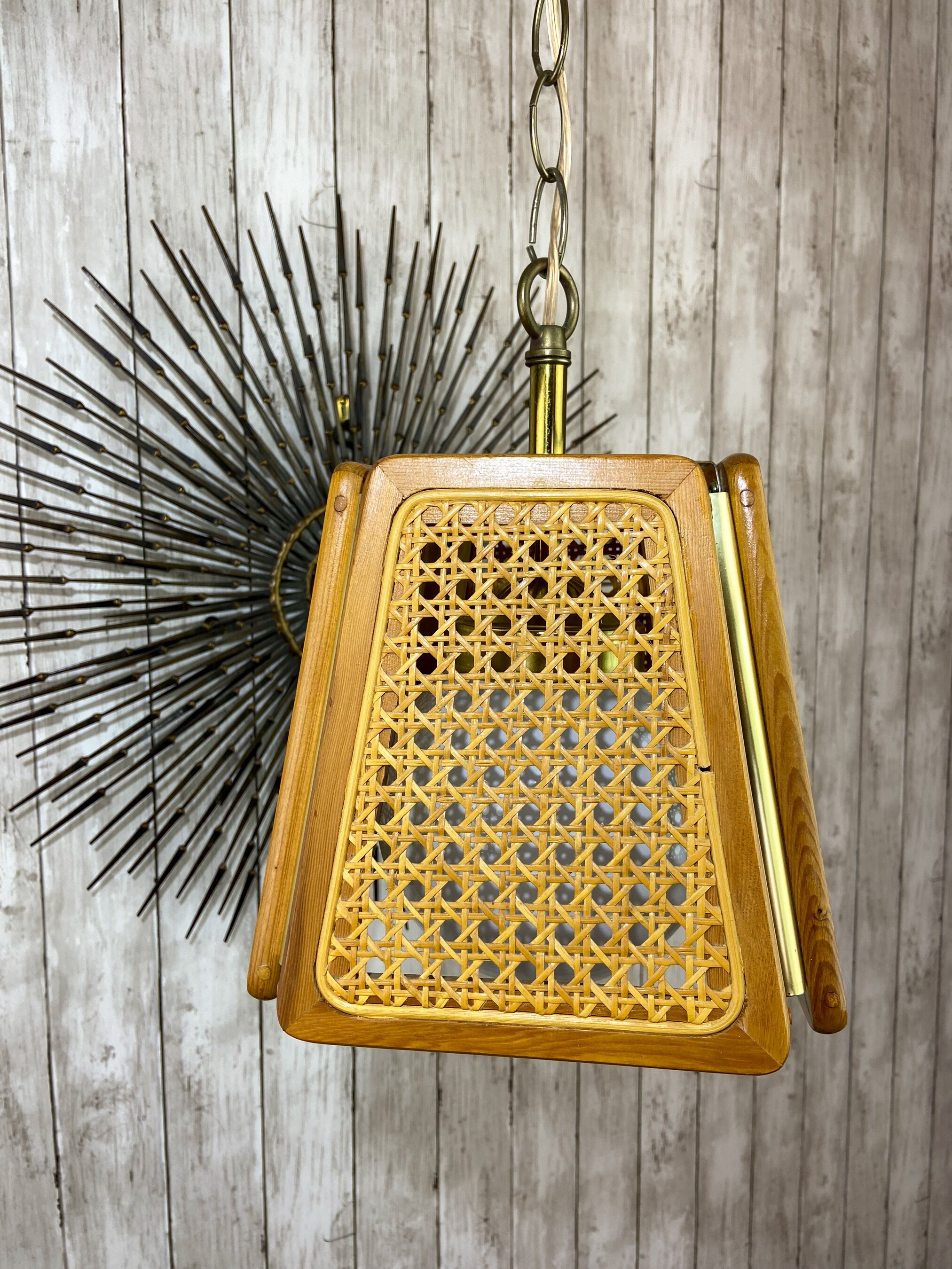 Wicker Light Fixture Marcel Breuer Style Cesca Light Woven Rattan Light Fixture Mid Century