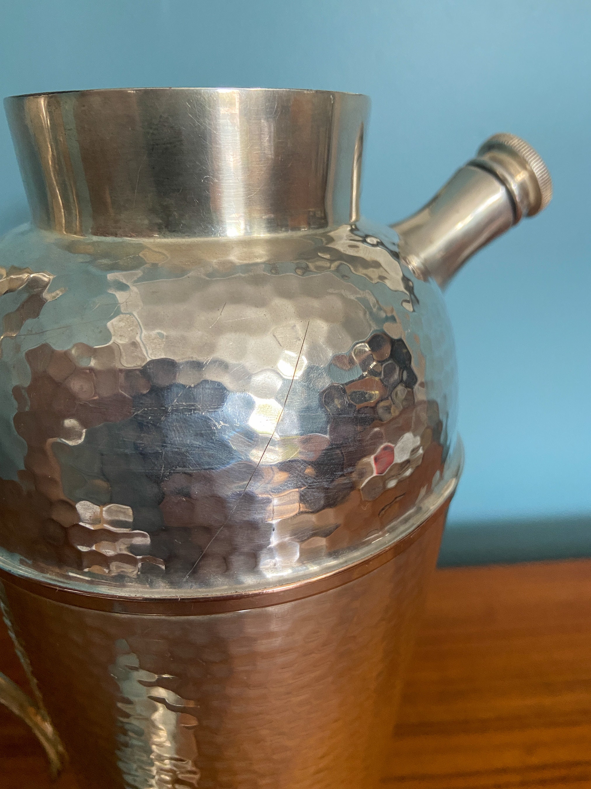 Art Deco Shaker Art Deco Cocktail Shaker Hammered Cocktail Shaker