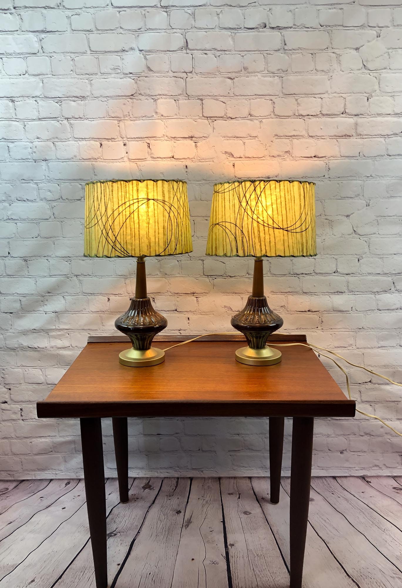 Mid Century Bedside Lamps (PRICE is for PAIR), Ceramic Table Lamps