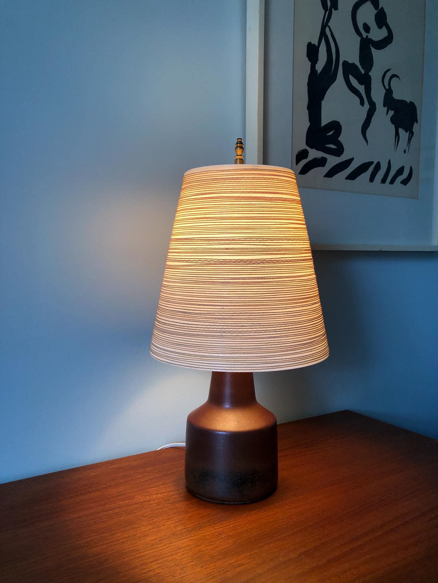 Danish Table Lamp, Mid Century Lamp, Lotte Lamp, Lotte and Gunnar