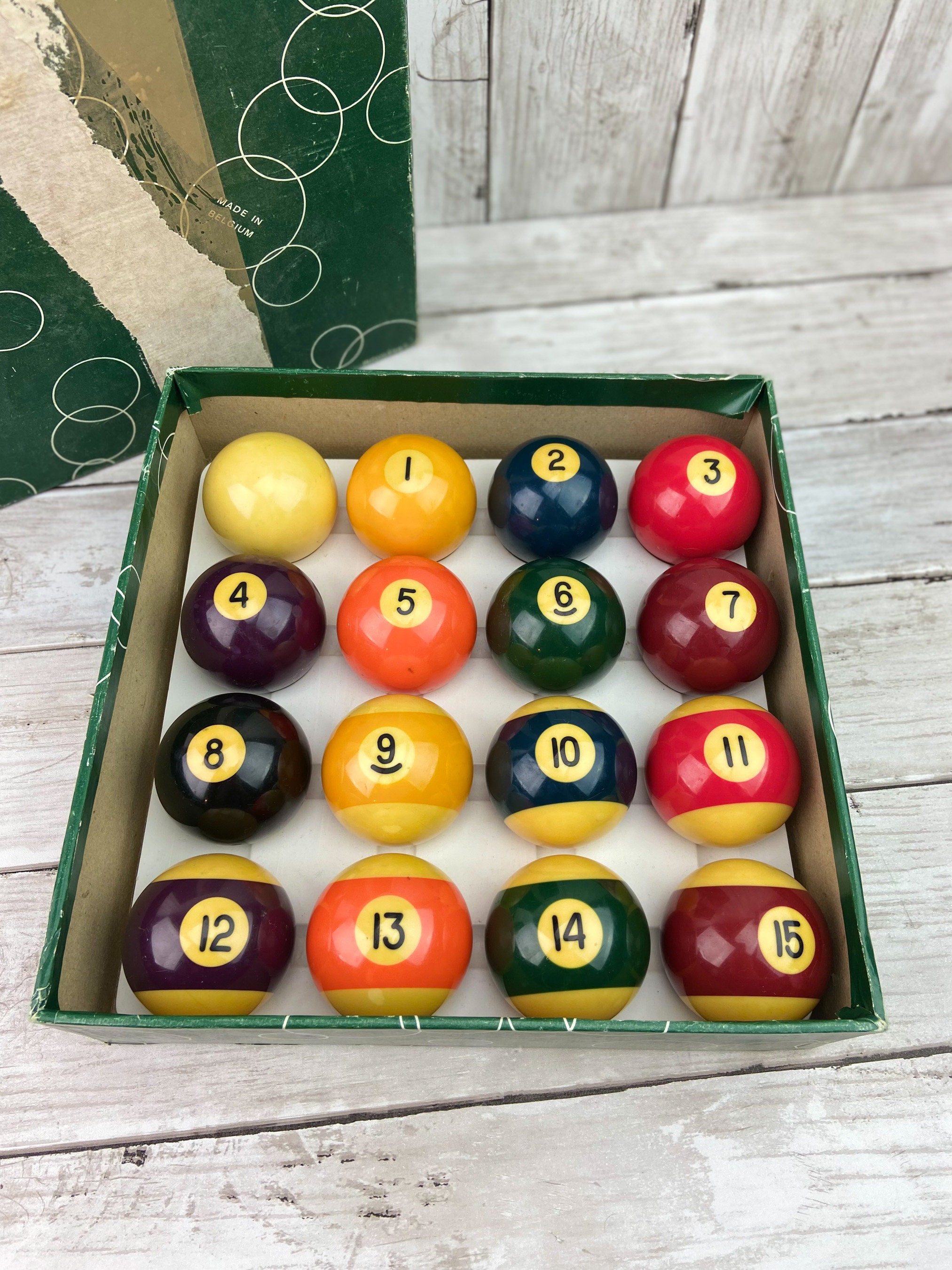 Aramith Pool Balls Belgium Billiard Balls Vintage Billiard Balls 2 1/8
