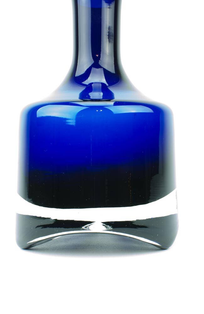 Denby Milnor Cobalt Blue Skol Glass Decanter Designed by Bo