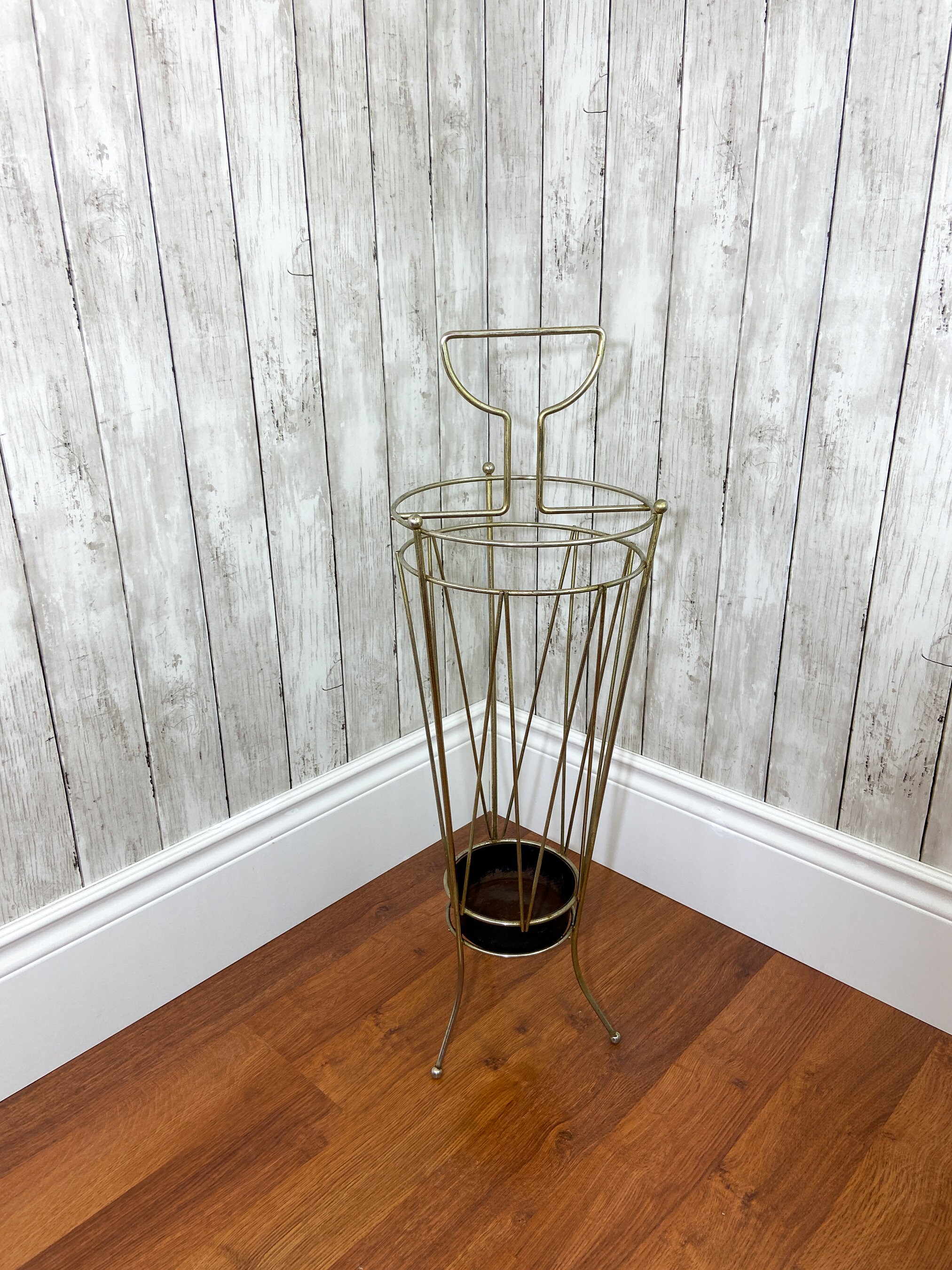 Vintage Umbrella Stand Mid Century Umbrella Stand Brass Umbrella Stand