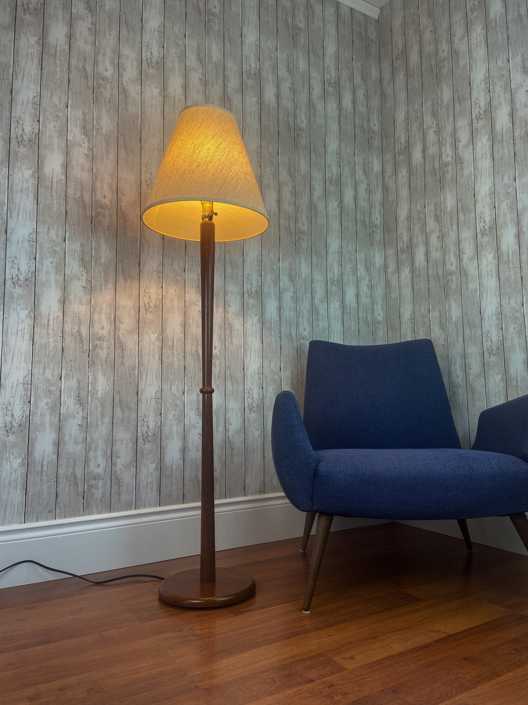 Teak Floor Lamp Mid Century Teak Floor Lamp Danish Floor Lamp MCM Teak