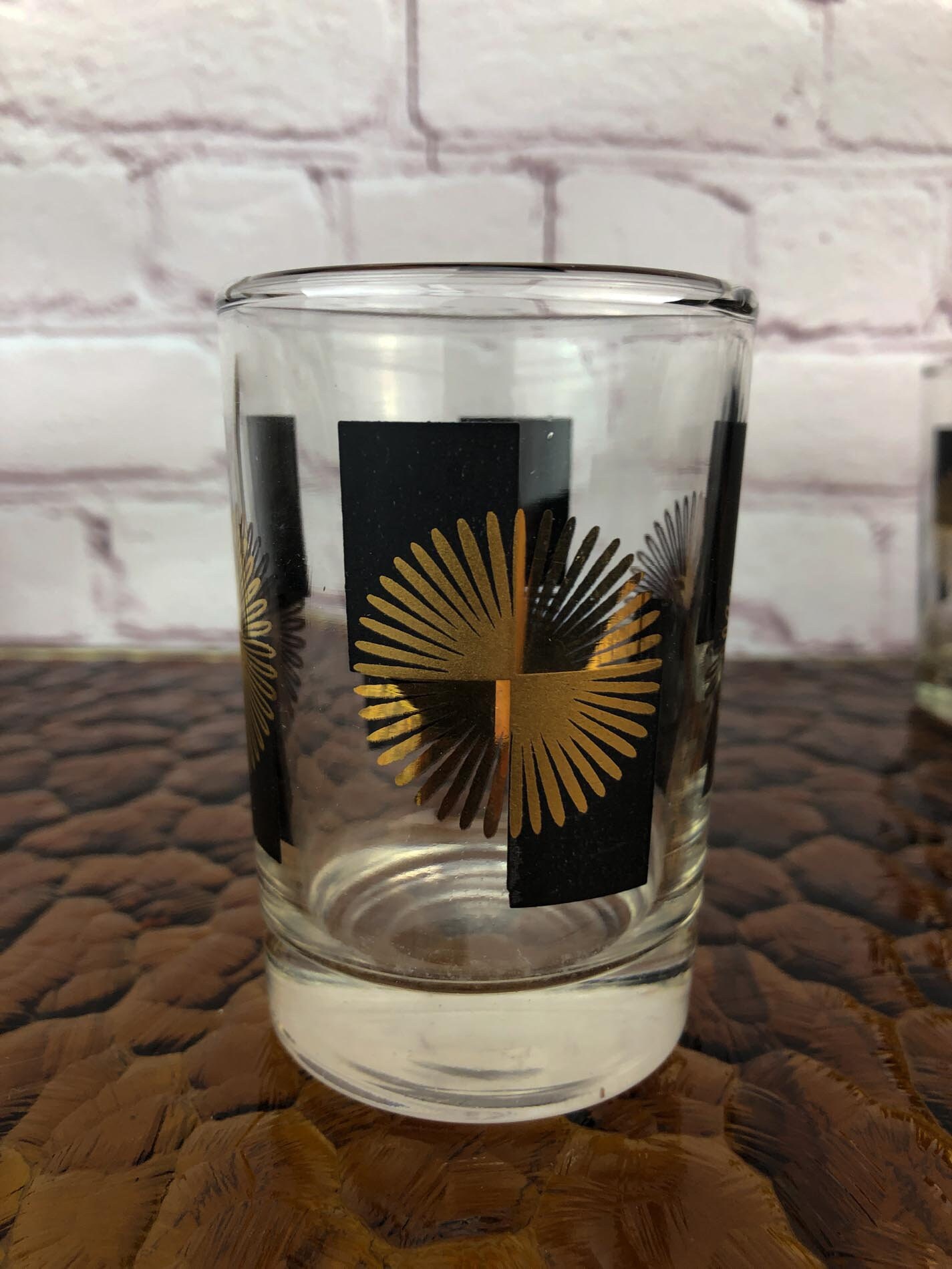 Starburst Glasses(Set of 8), Starburst Glassware, Sunburst Glasses, Mid