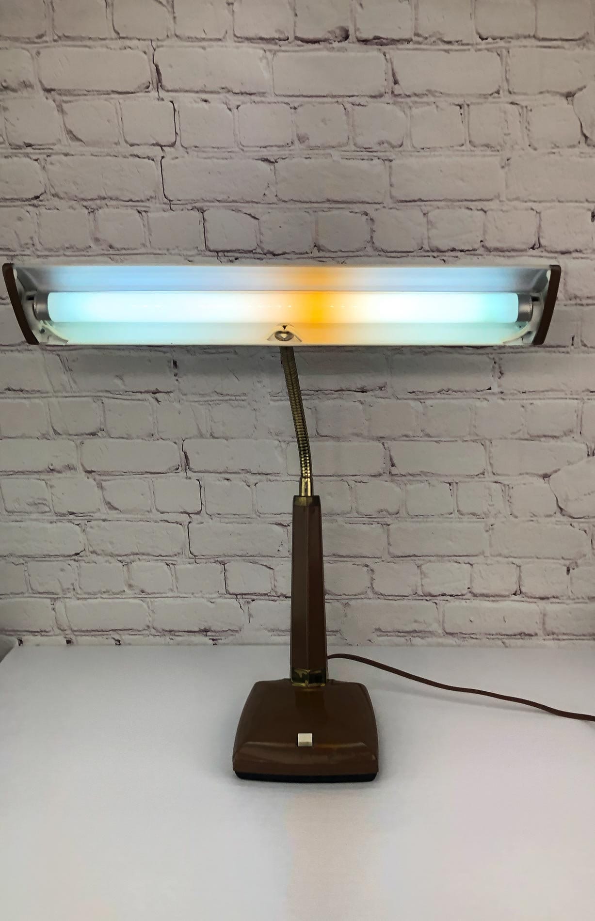 Gooseneck Desk Lamp, Vintage Fluorescent Desk Lamp, AviationStyle Desk