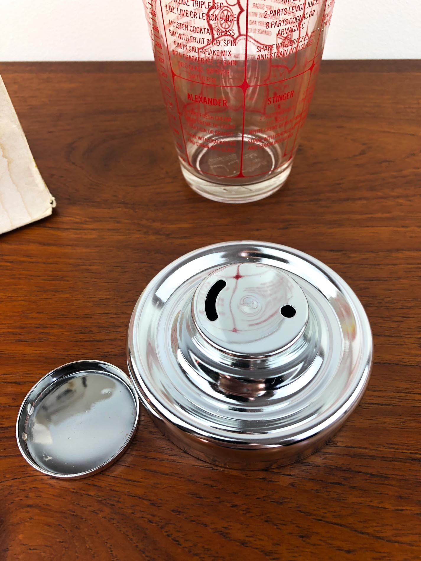 Irvinware Recipe Cocktail Shaker, Vintage Cocktail Shaker, Mid Century Cocktail Shaker, New Old