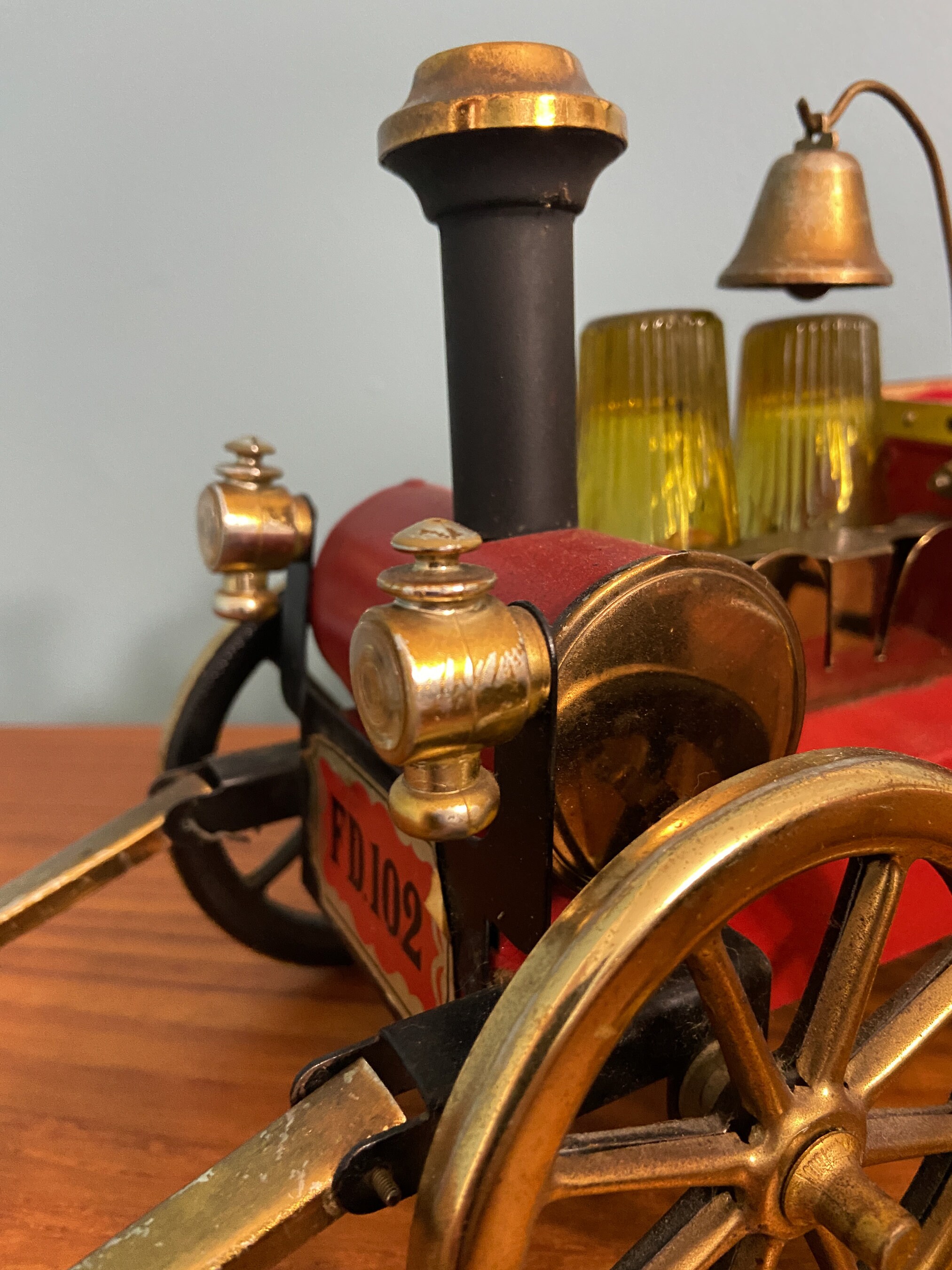 Vintage Fire Engine Decanter Music Playing Fire Engine Decanter Novelty