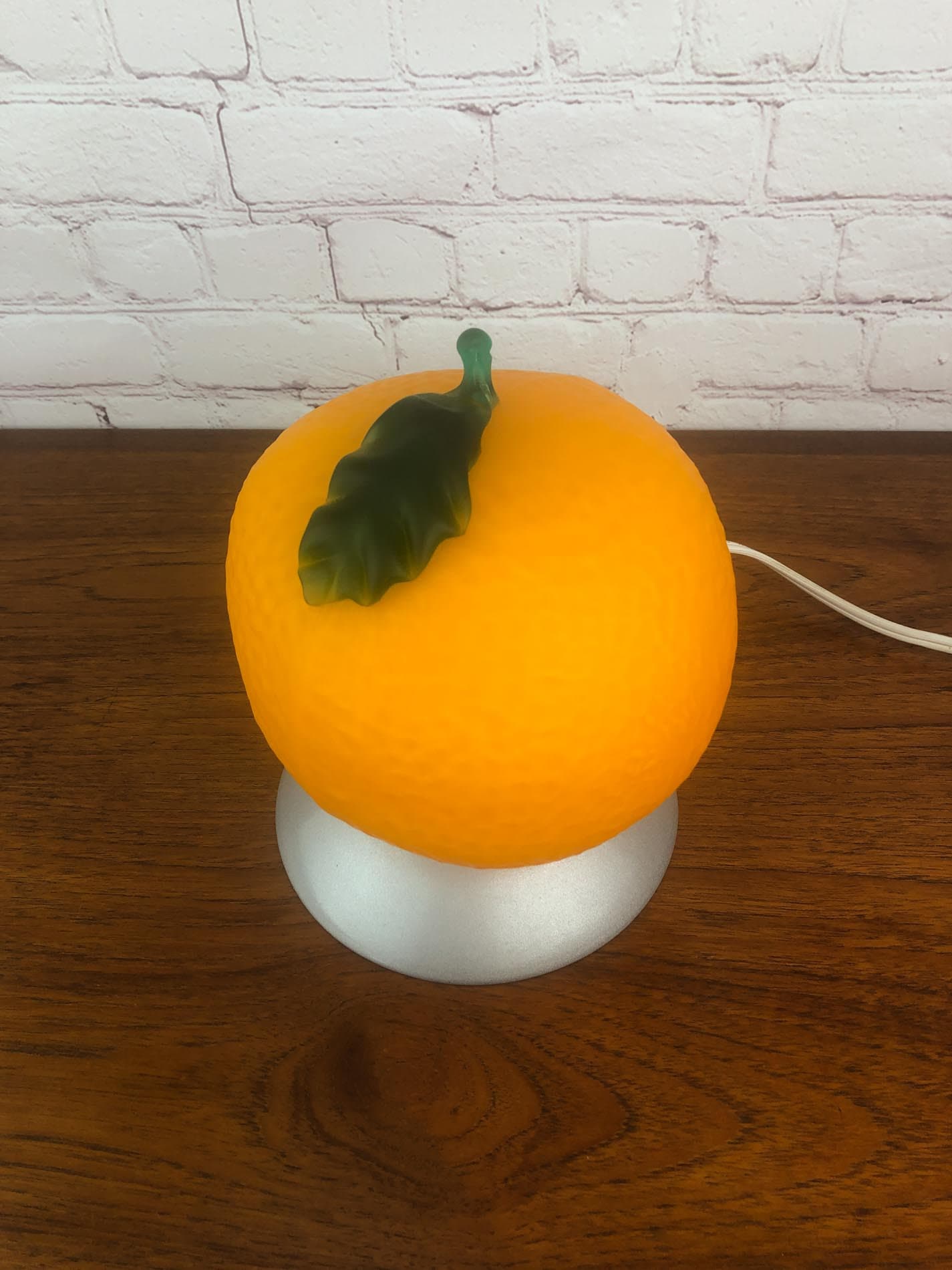 Ikea Orange Lamp, Ikea Orange Fruit Lamp, Glass Orange Lamp, Vintage Ikea Lighting