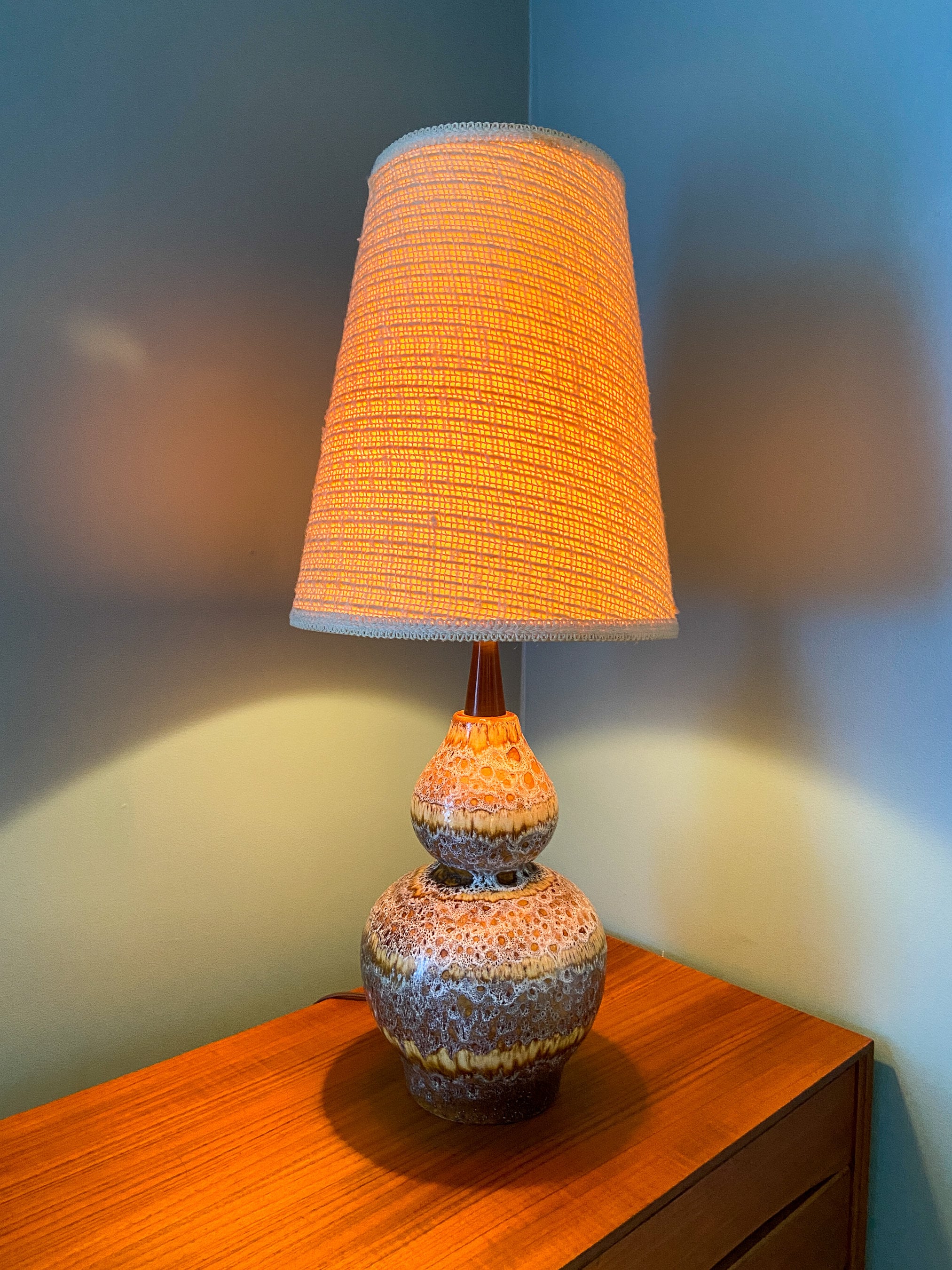 Mid Century Table Lamp Ceramic Table Lamp Chalvignac Table Lamp Mid