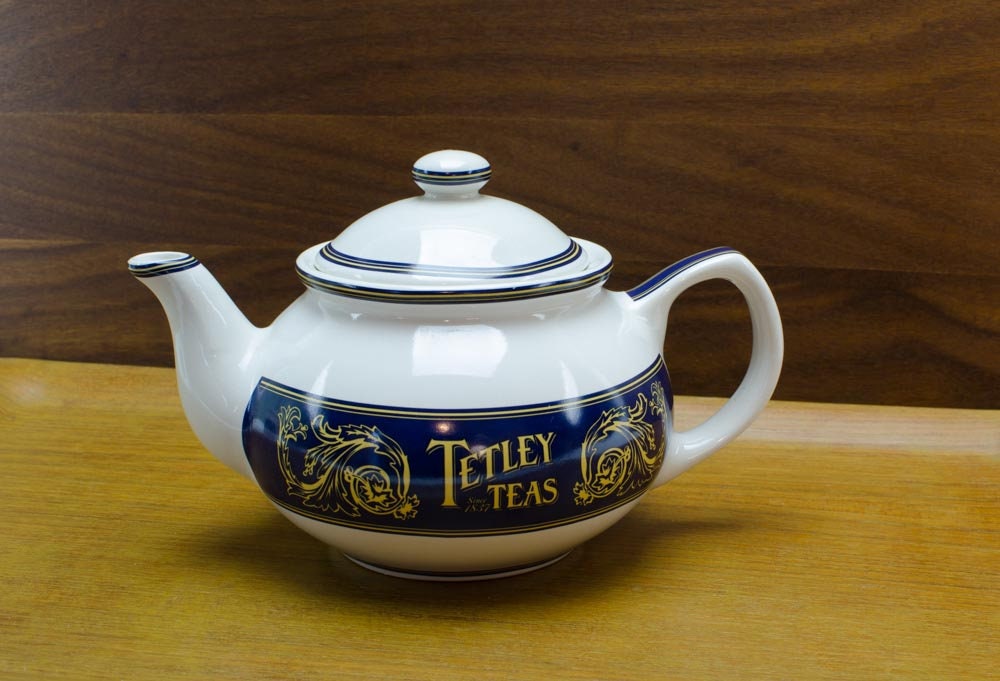 Tetley Teas Teapot Set, Tetley Teas Collectible Cobalt Blue Tea Pot set