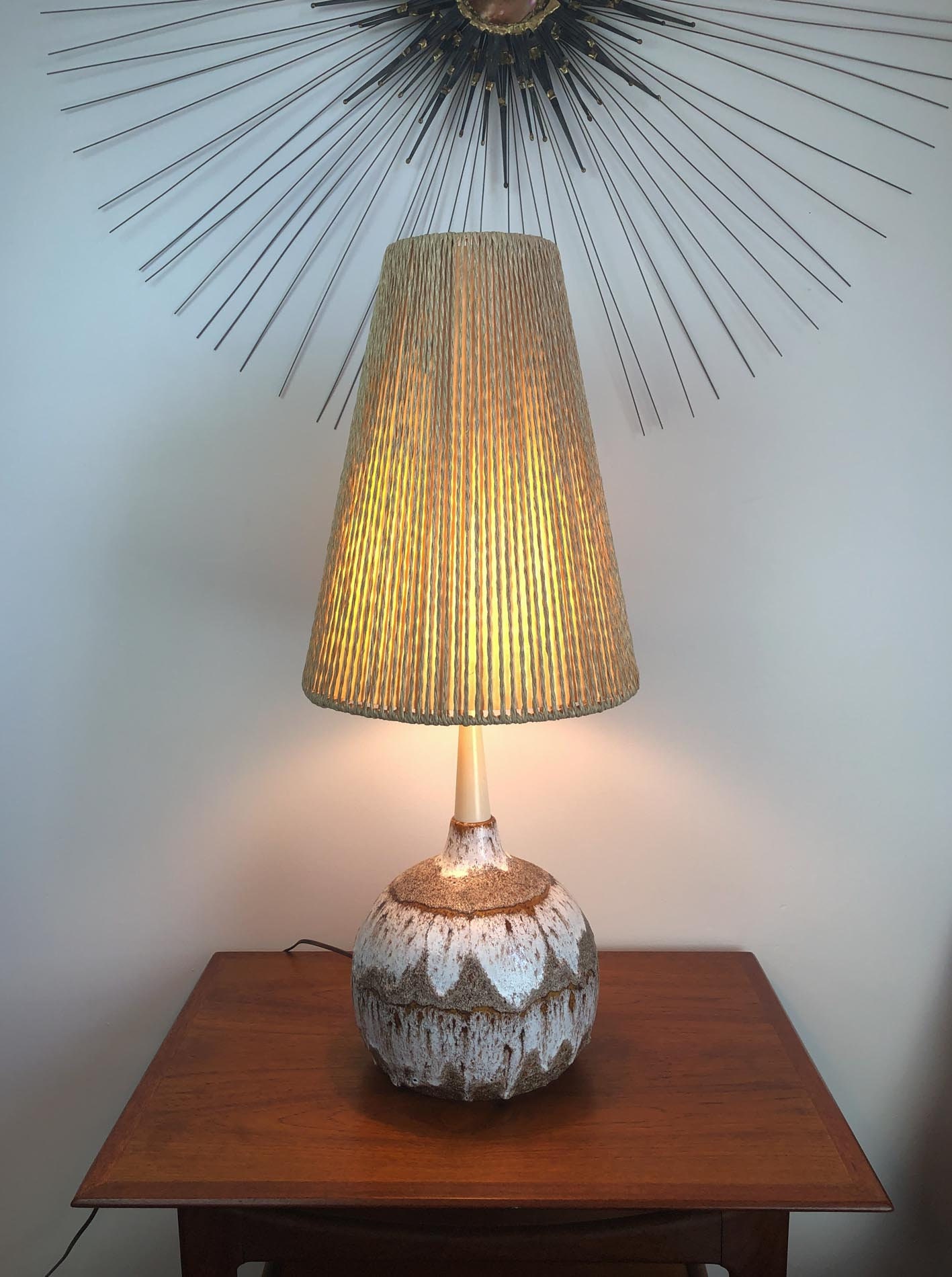 Mid Century Table Lamp, Chalvignac Table Lamp, Mid Century Table Lamp