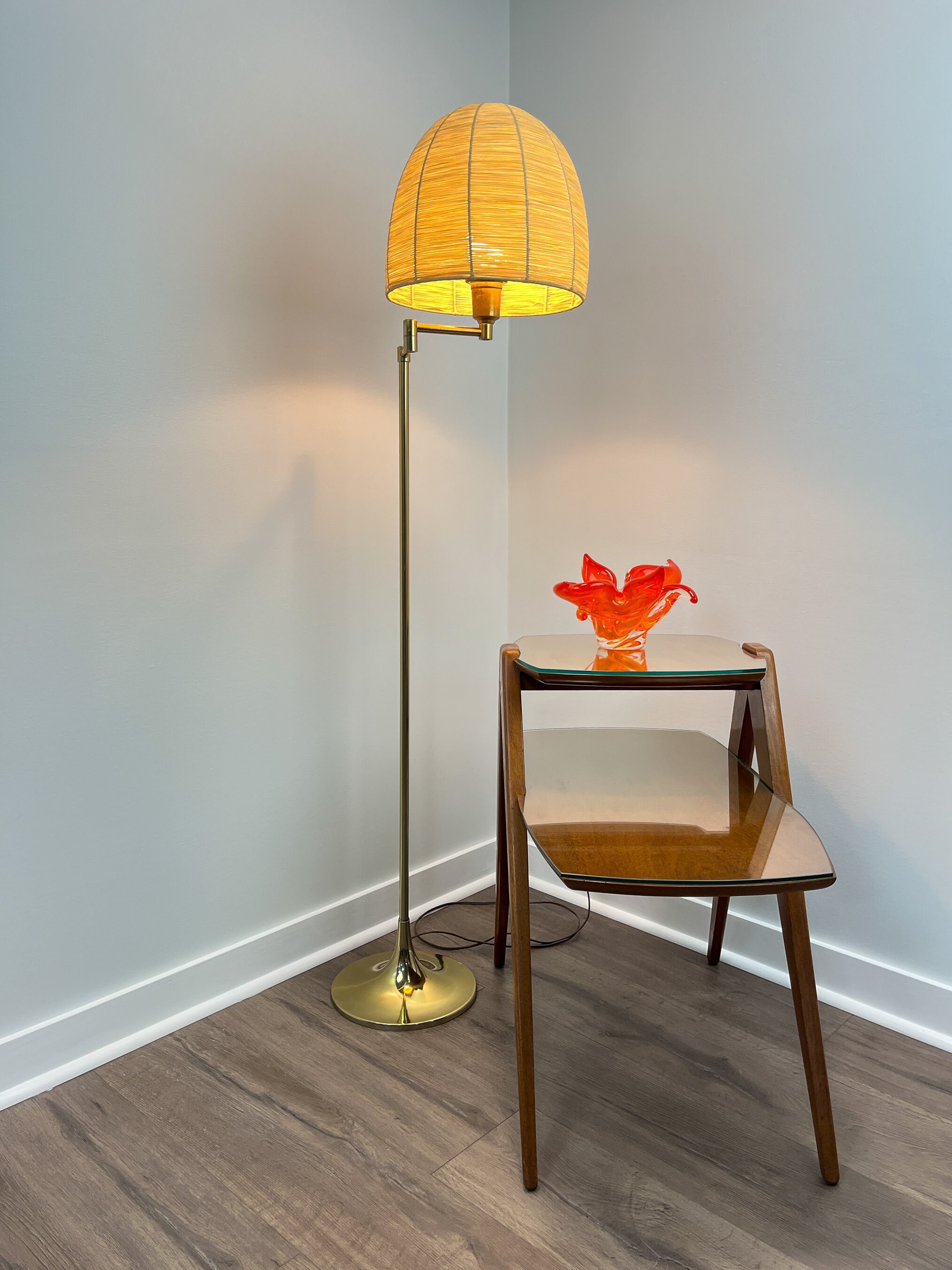 Laurel Lamp Company Brass Floor Lamp Floor Lamp Adjustable