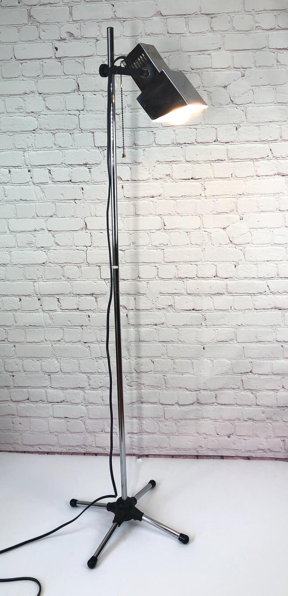 Chrome Floor Lamp, Vintage Chrome Floor Lamp, Modern Floor Lamp, Floor