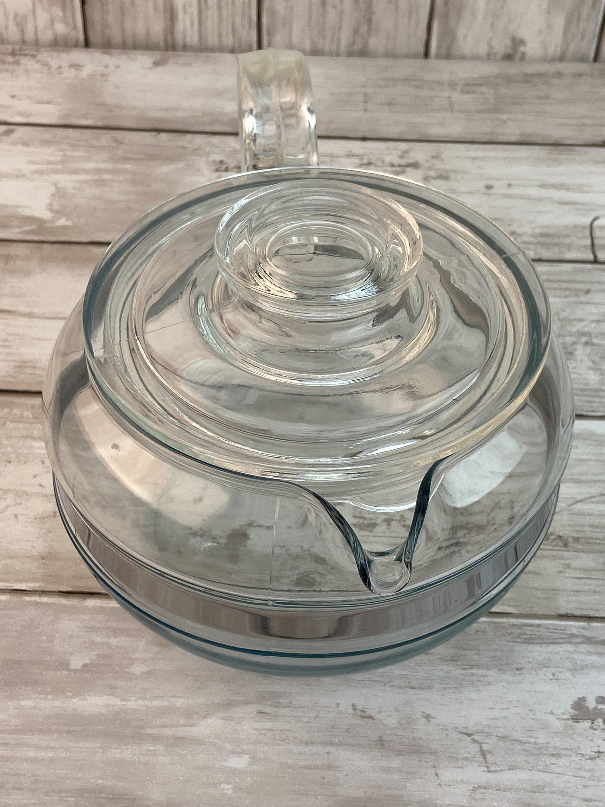 Pyrex Teapot, Clear Glass Flameware, Pyrex Flameware 8446 B