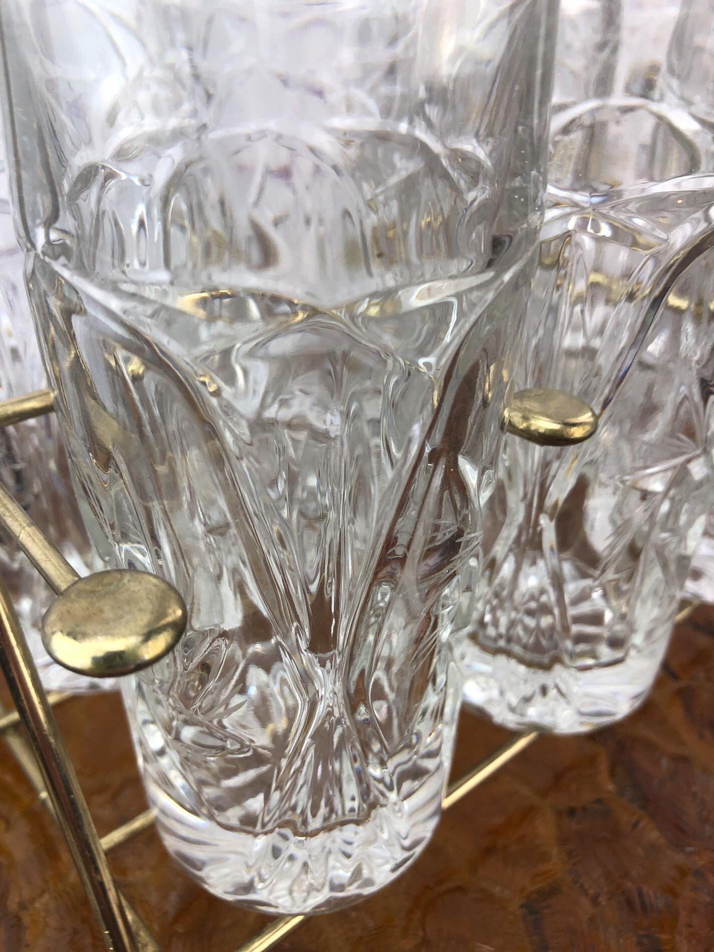 Mid Century Drinkware, W. German Deep Cut Crystal, Imperlux Crystal