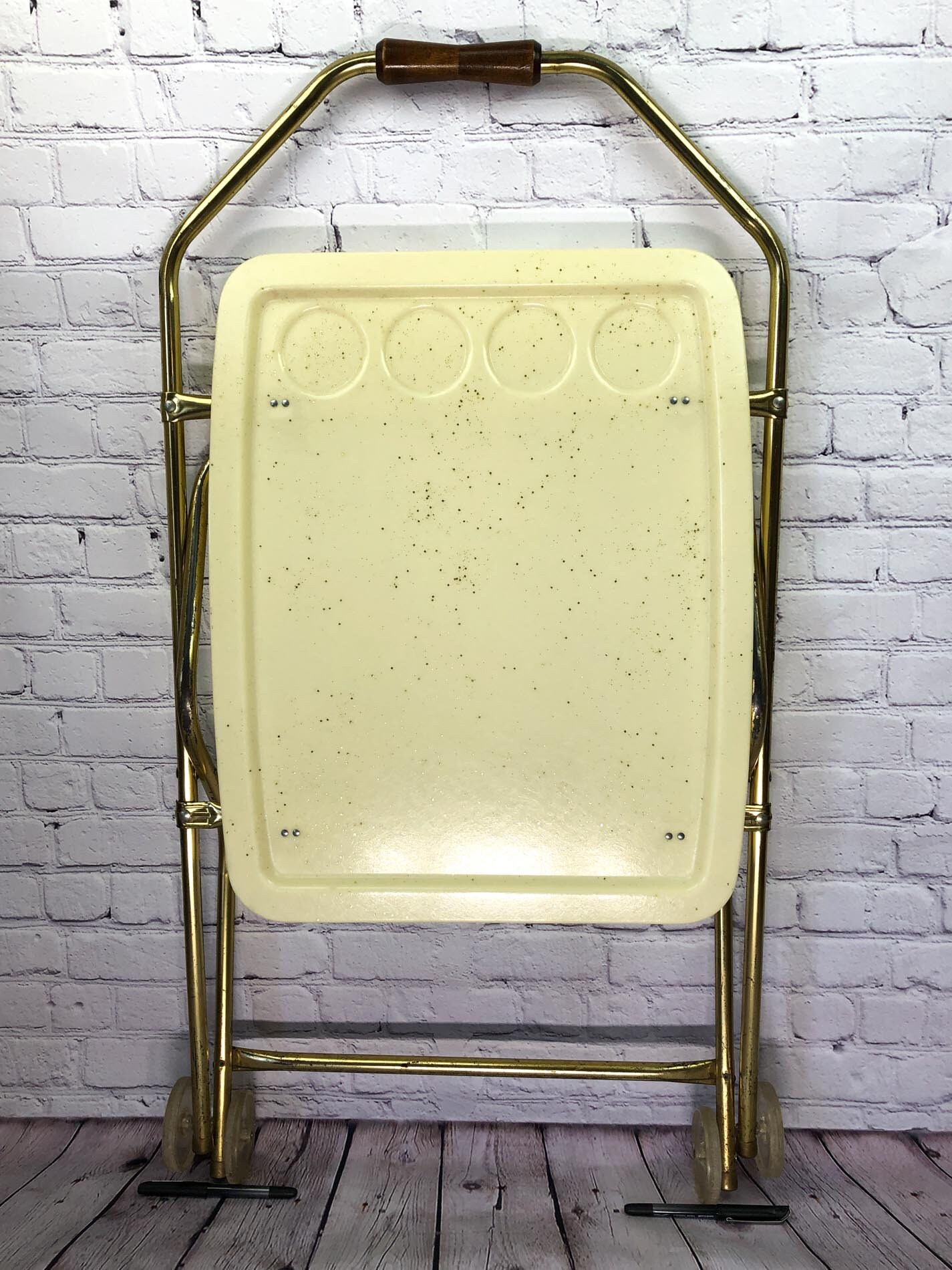 Mid Century Bar Cart, Folding Bar Cart, TV Tray Serving