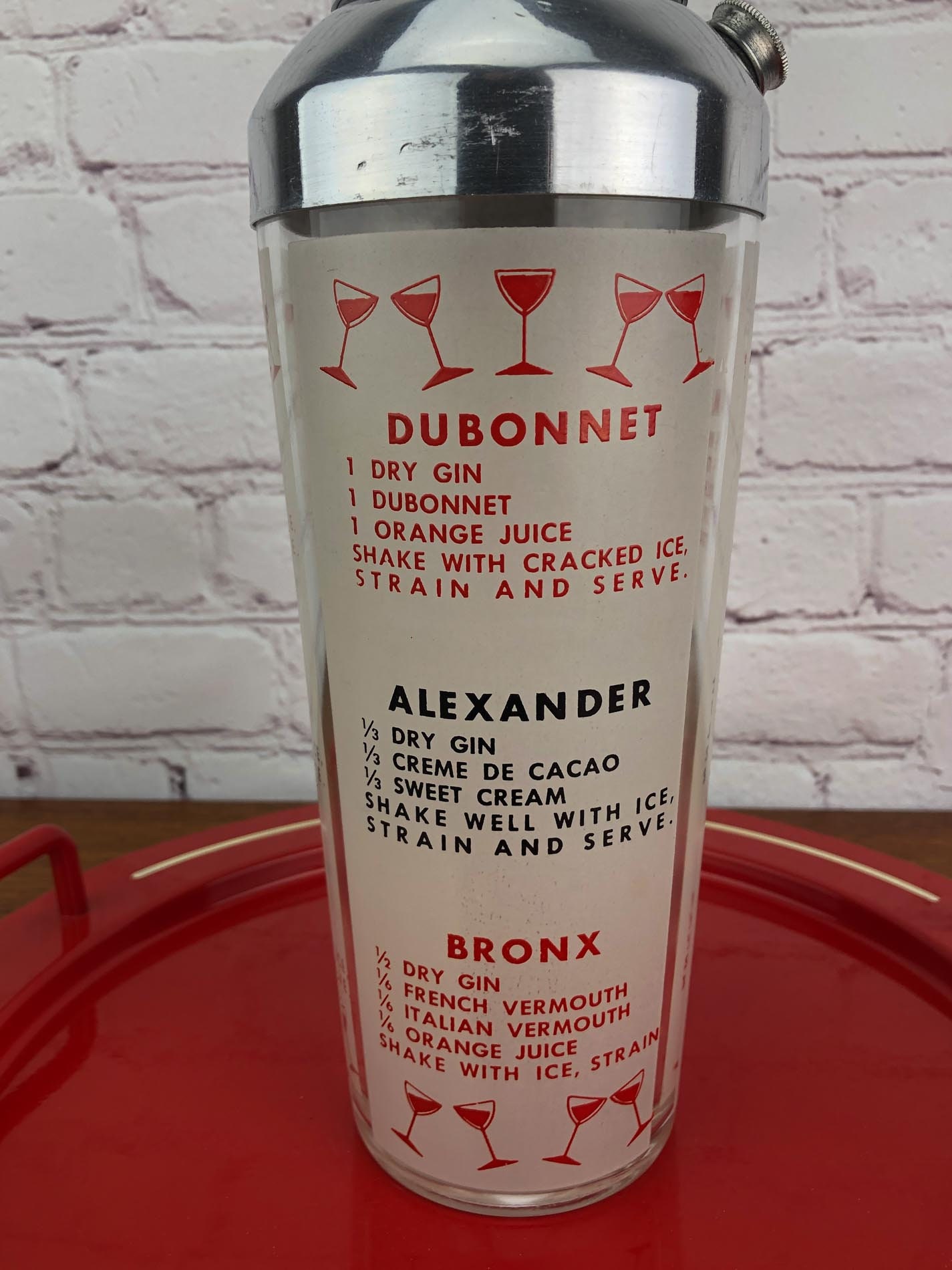 Vintage Cocktail Shaker, Recipe Cocktail Shaker, Vintage Cocktail Shaker, Mid Century Cocktail