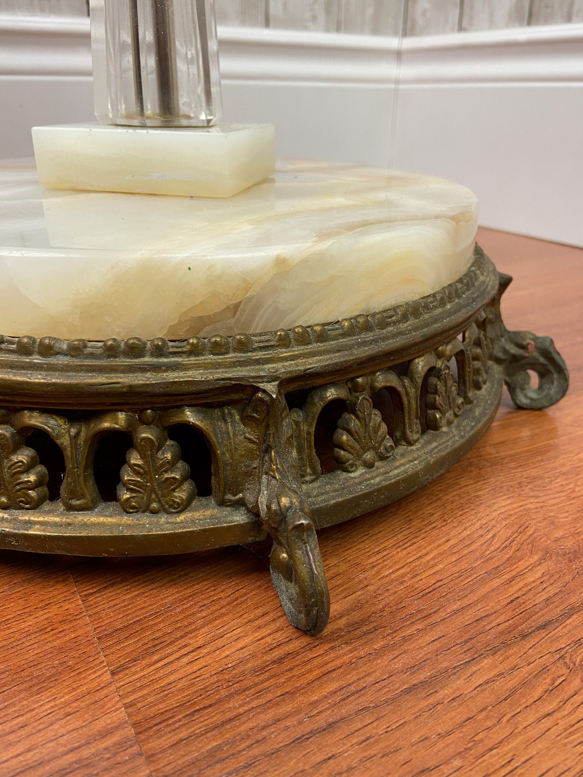 Vintage Standing Ashtray Vintage Brass Plated Ashtray Cut Glass Ashtray Stand Marble Ashtray Stand