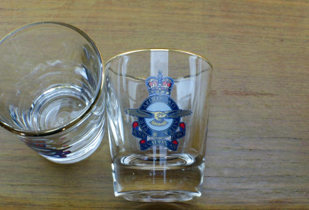 Royal Canadian Air Force Shot Glasses, Vintage RCAF Shot Glasses